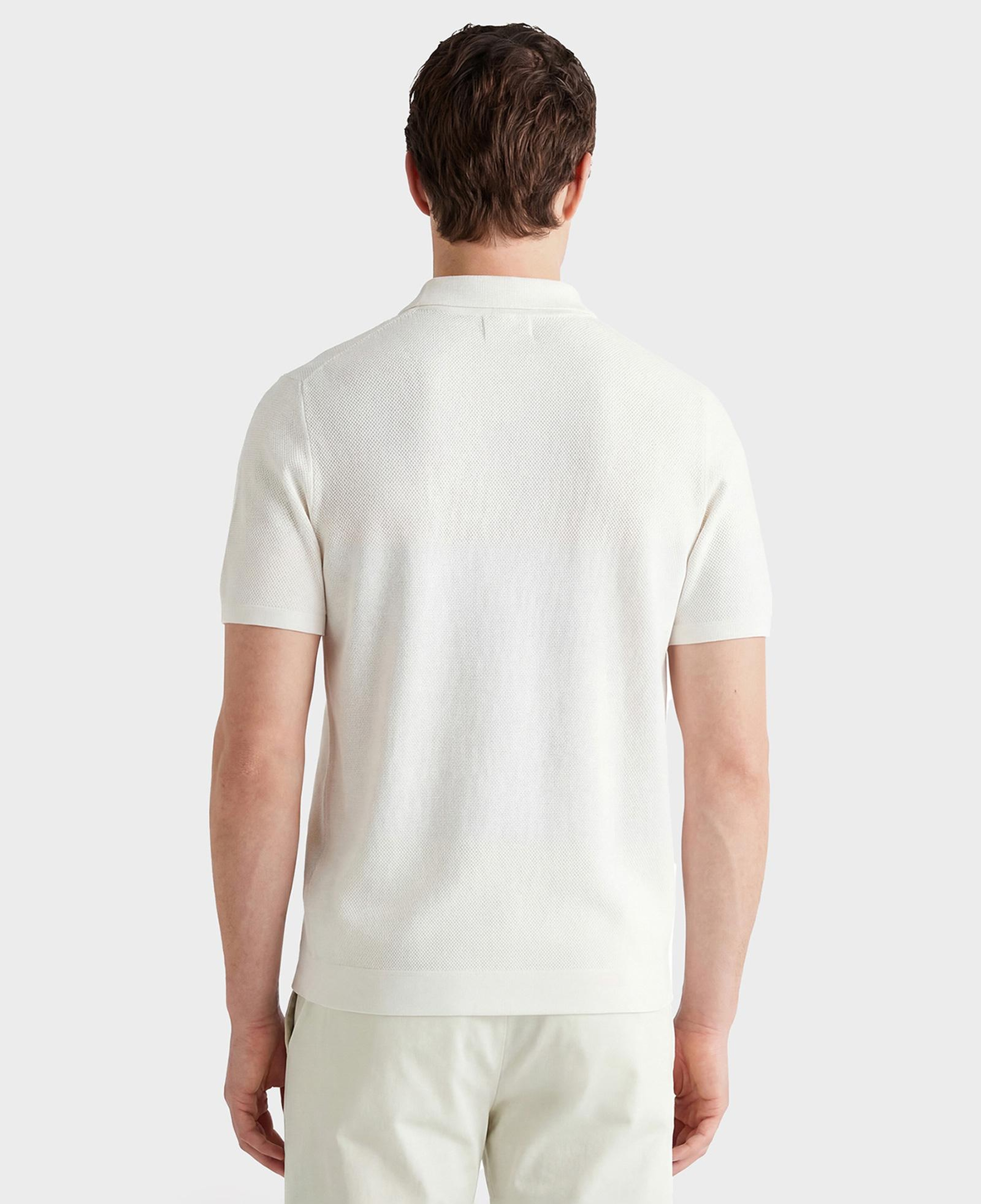 GANT Erkek Beyaz Polo Fermuarlı Yaka Kısa Kollu Triko