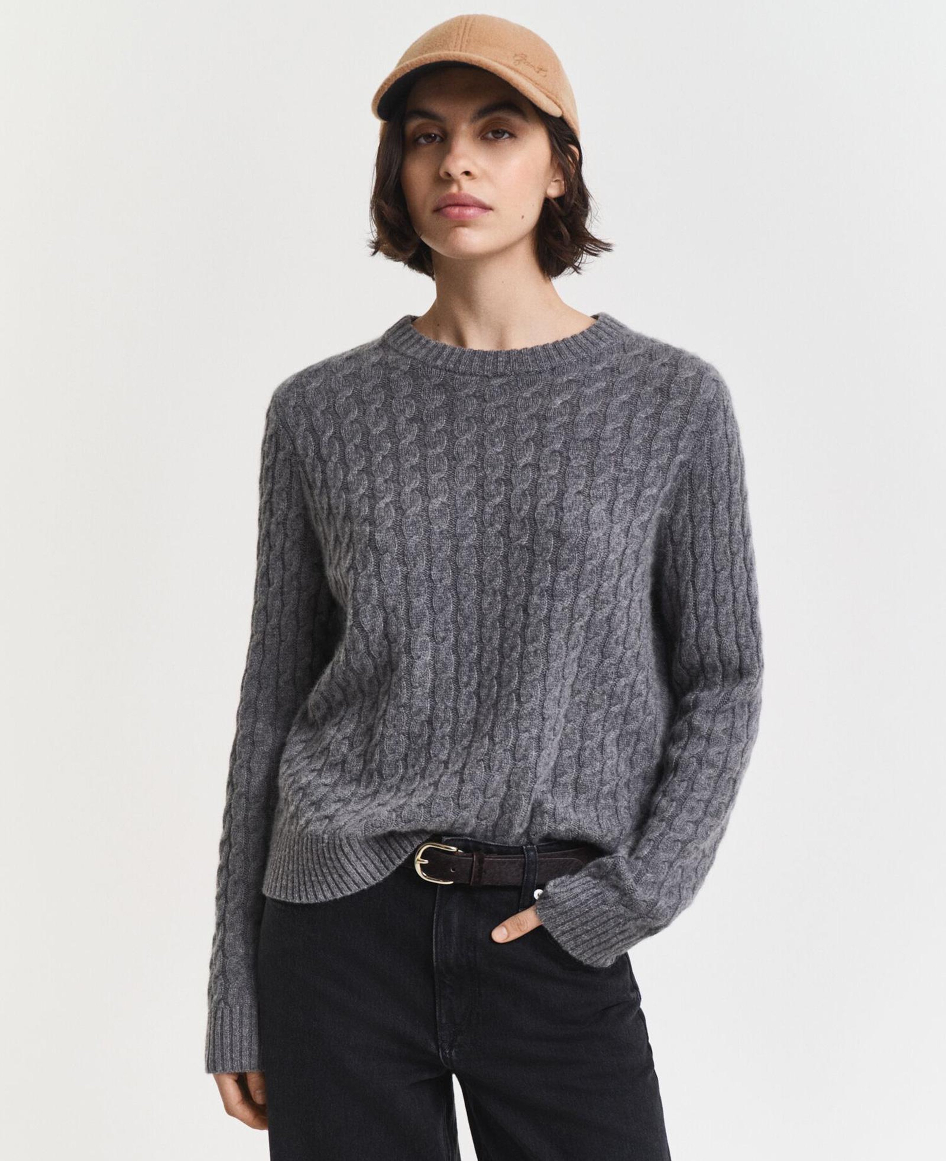 GANT Kadın Gri Regular Fit Triko