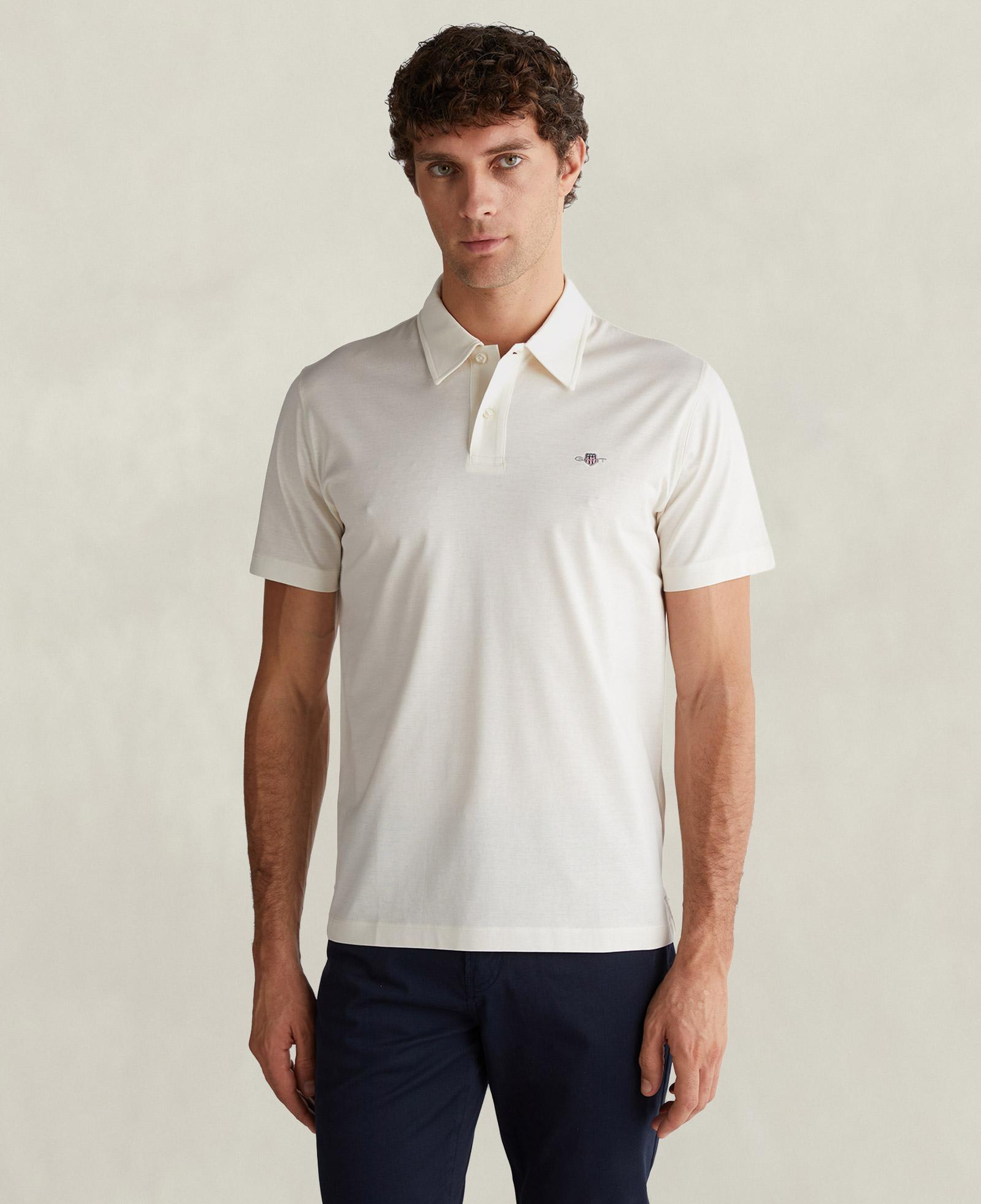 GANT Erkek Beyaz Regular Fit Logolu Polo Yaka T-Shirt