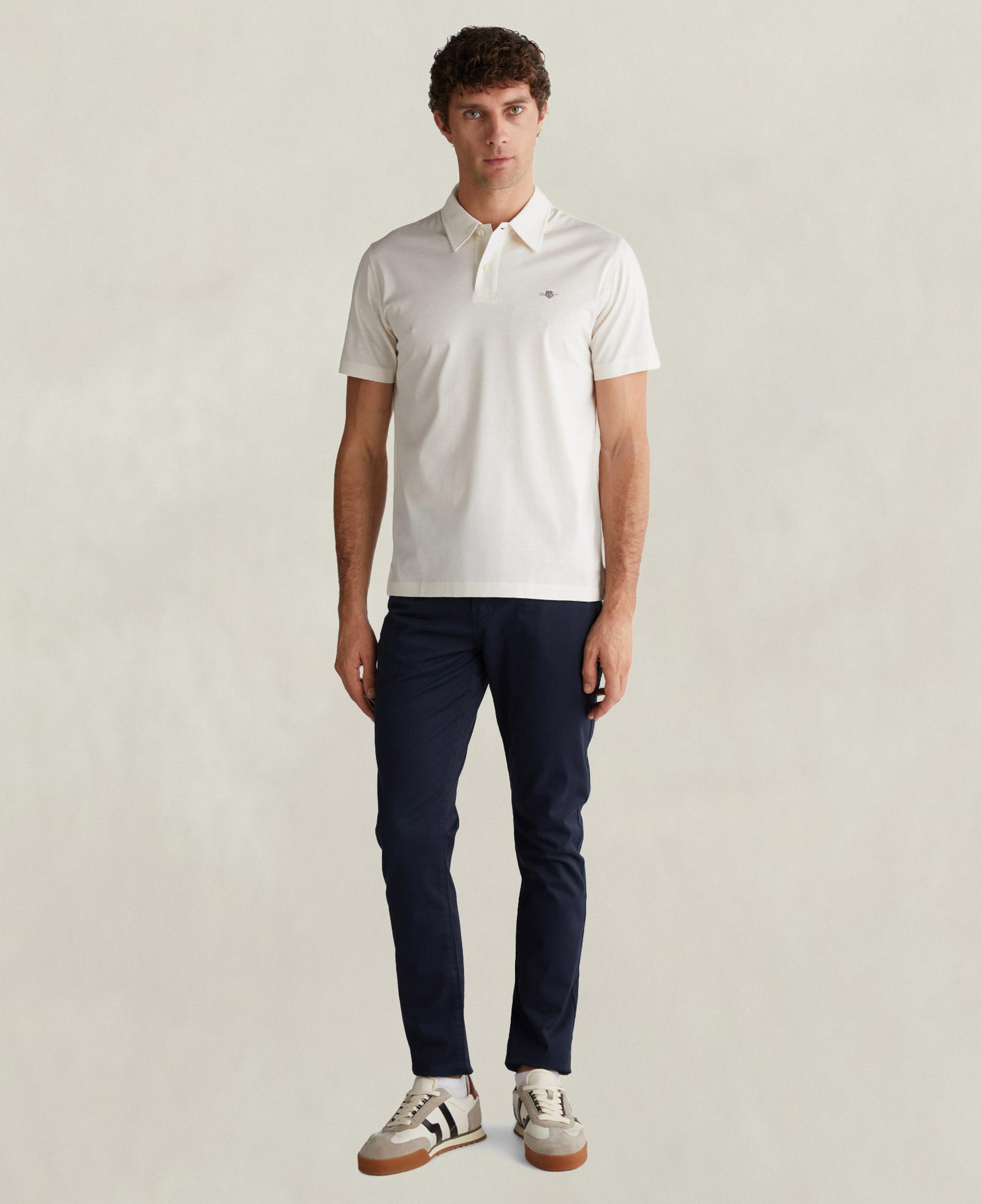 GANT Erkek Beyaz Regular Fit Logolu Polo Yaka T-Shirt