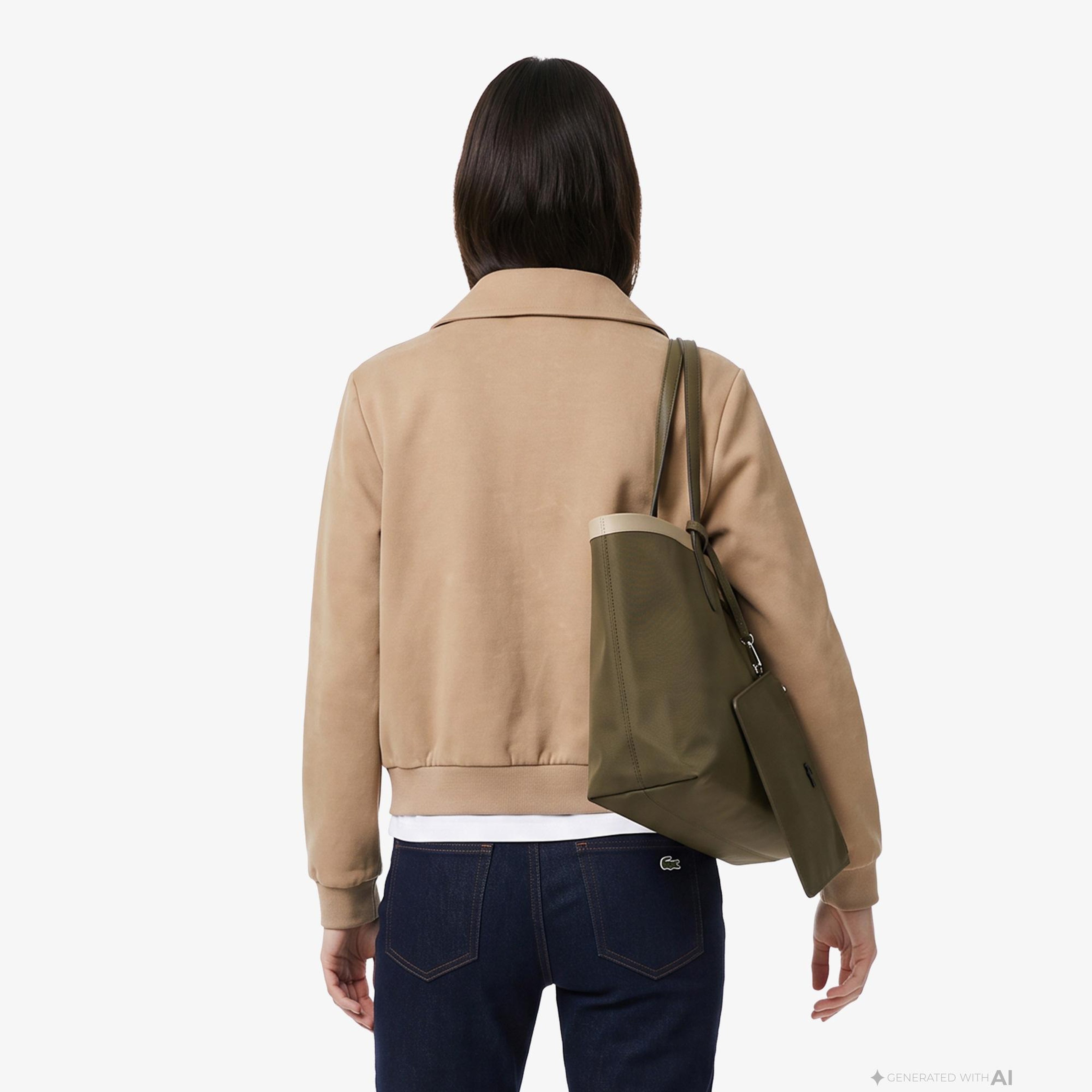 Kadın Relaxed Fit Yarım Fermuarlı Bej Sweatshirt