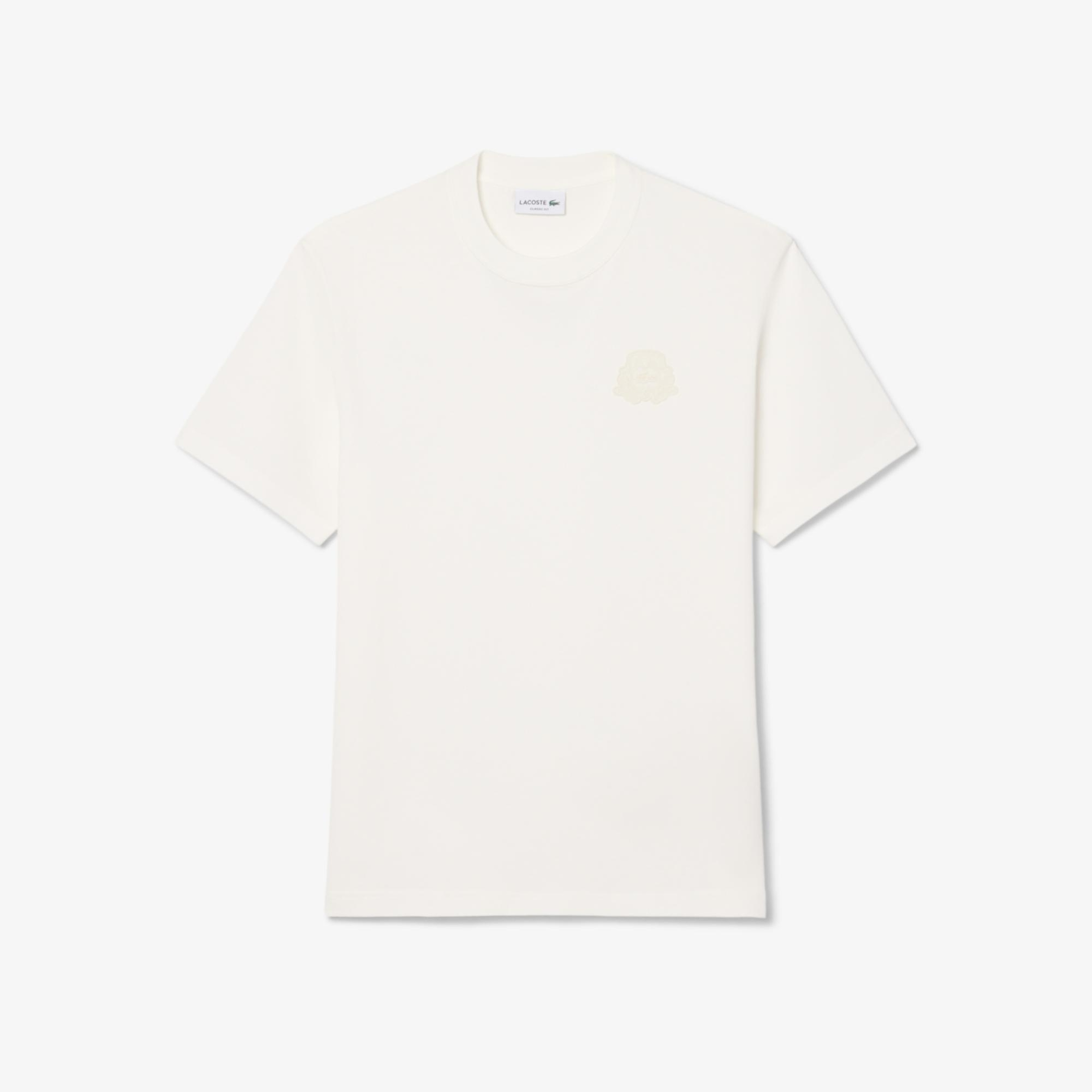 Erkek Classic Fit Bisiklet Yaka Krem T-Shirt