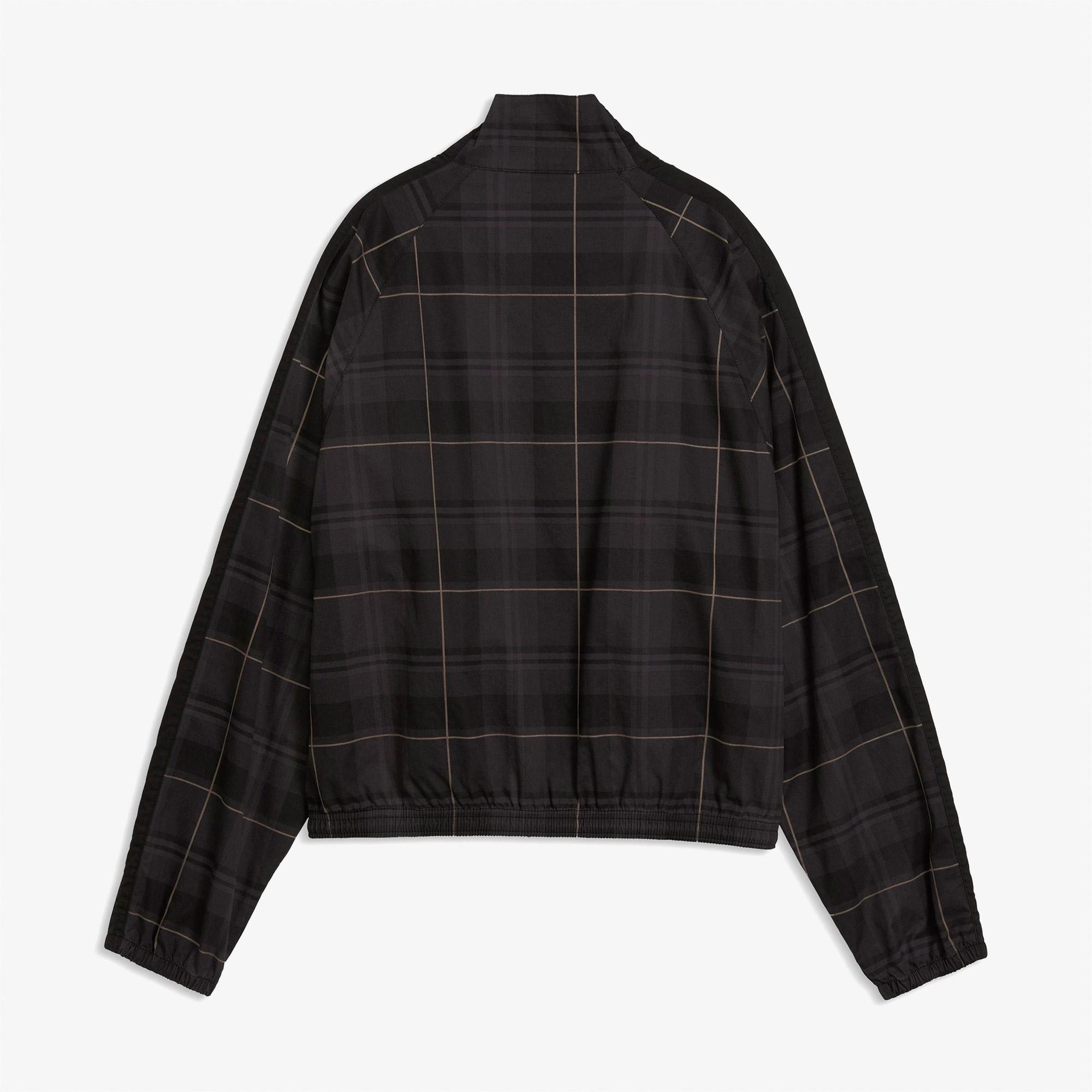 Puma T7 Tartan Woven Kadın Siyah Ceket
