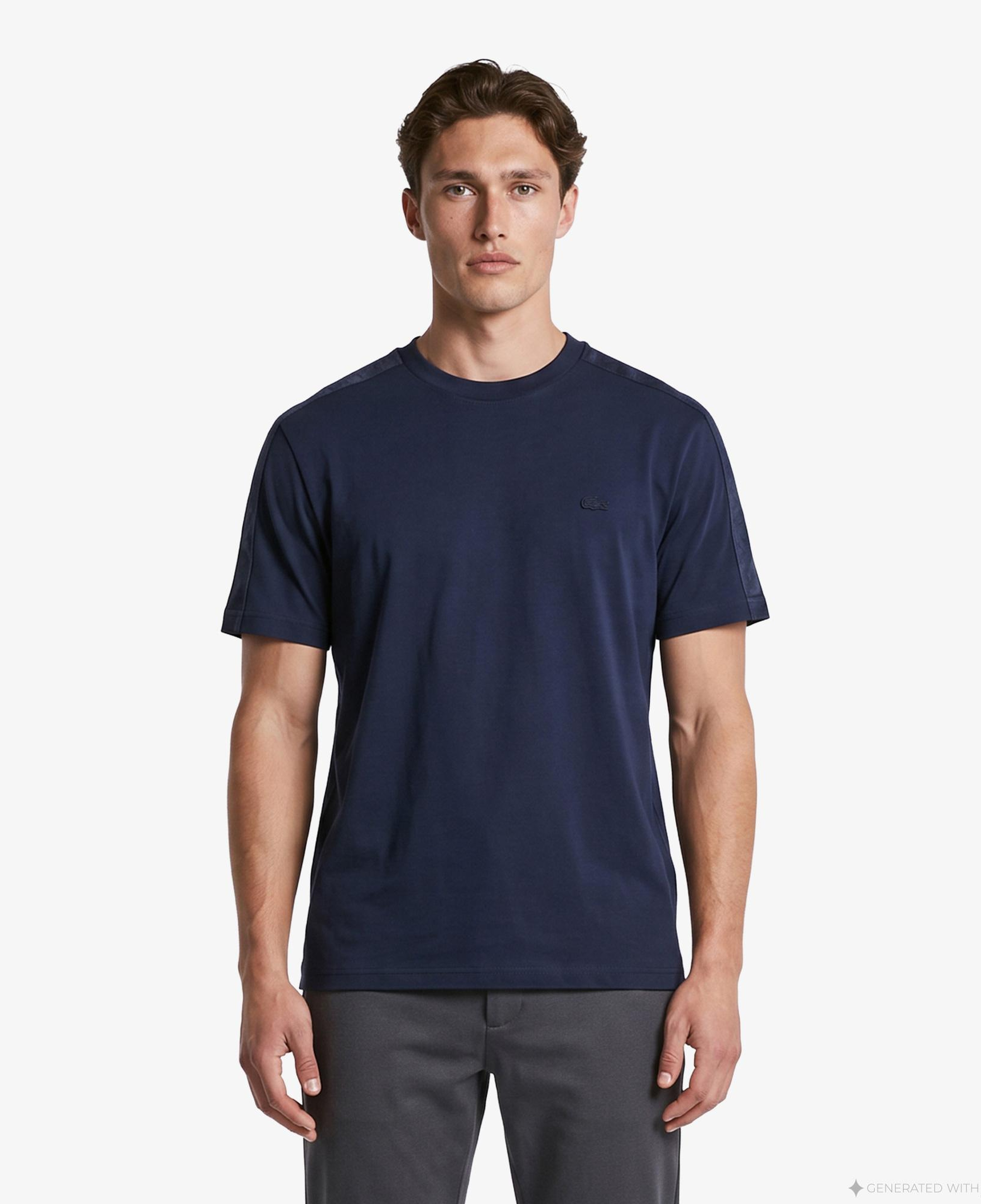 Erkek Relaxed Fit Bisiklet Yaka Lacivert T-Shirt