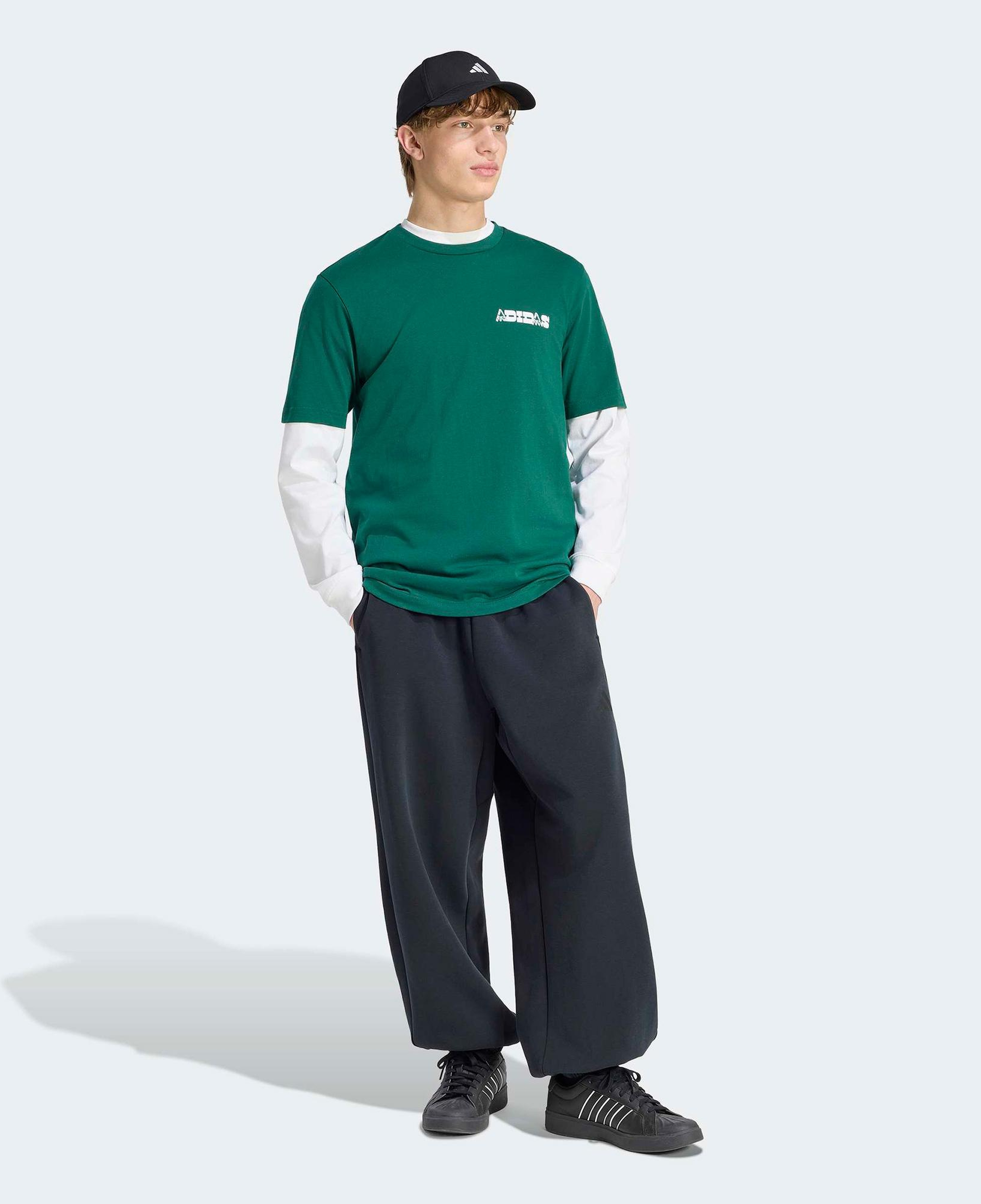 adidas Nov Card T Erkek Yeşil T-Shirt
