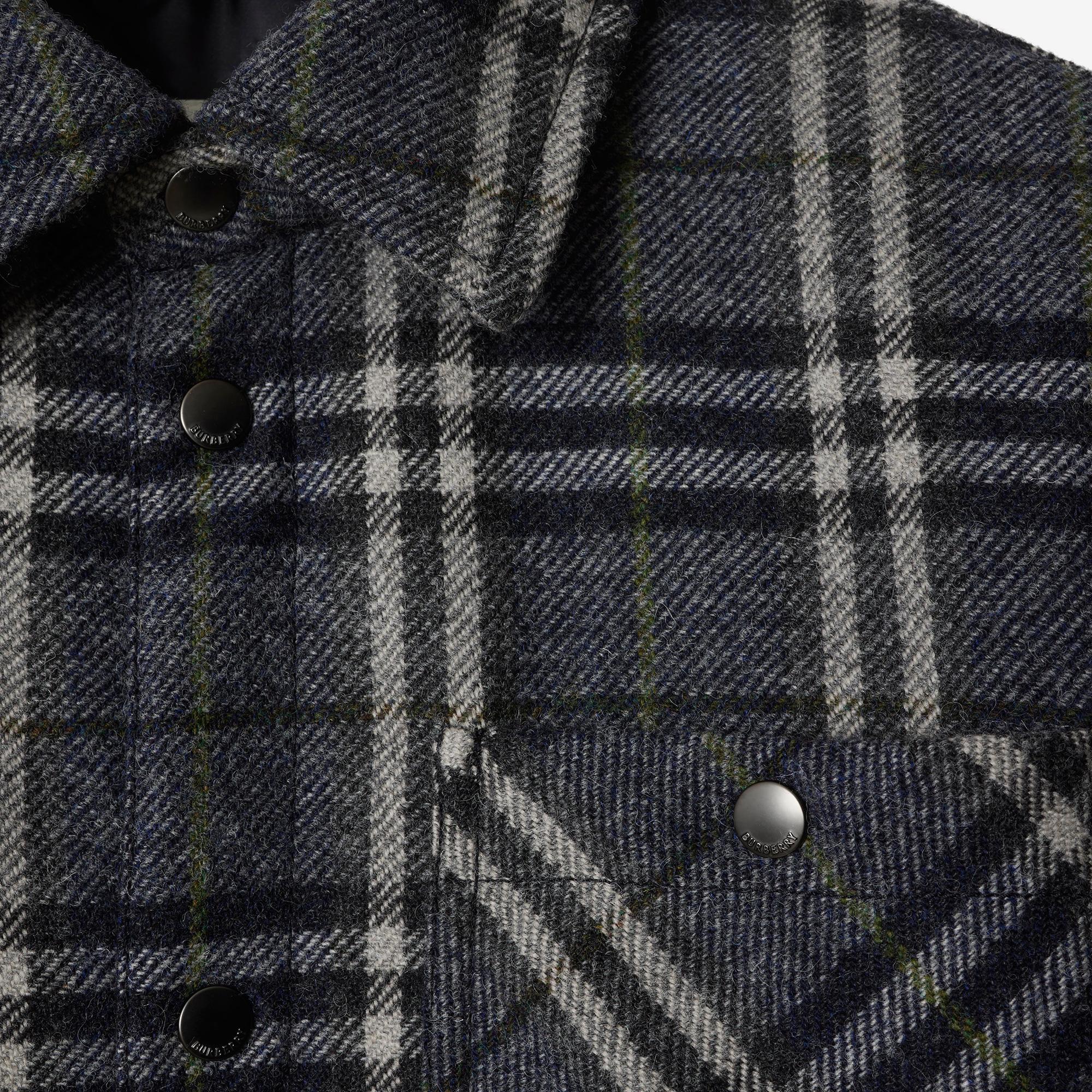 Burberry Giu Wool Overshirt Erkek Gri Ceket