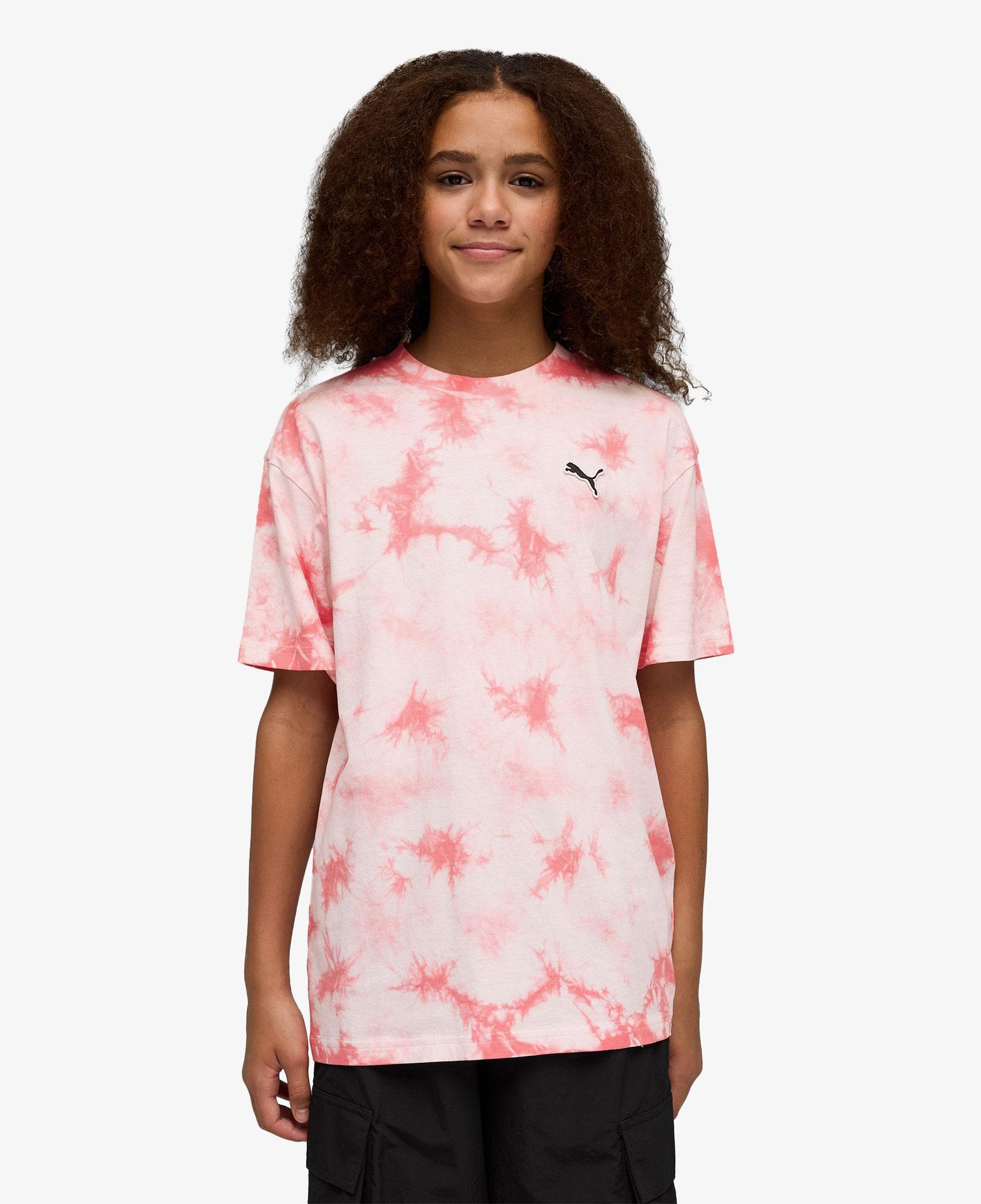 Puma Essentials Relaxed Tie-Dye  Çocuk Pembe T-Shirt
