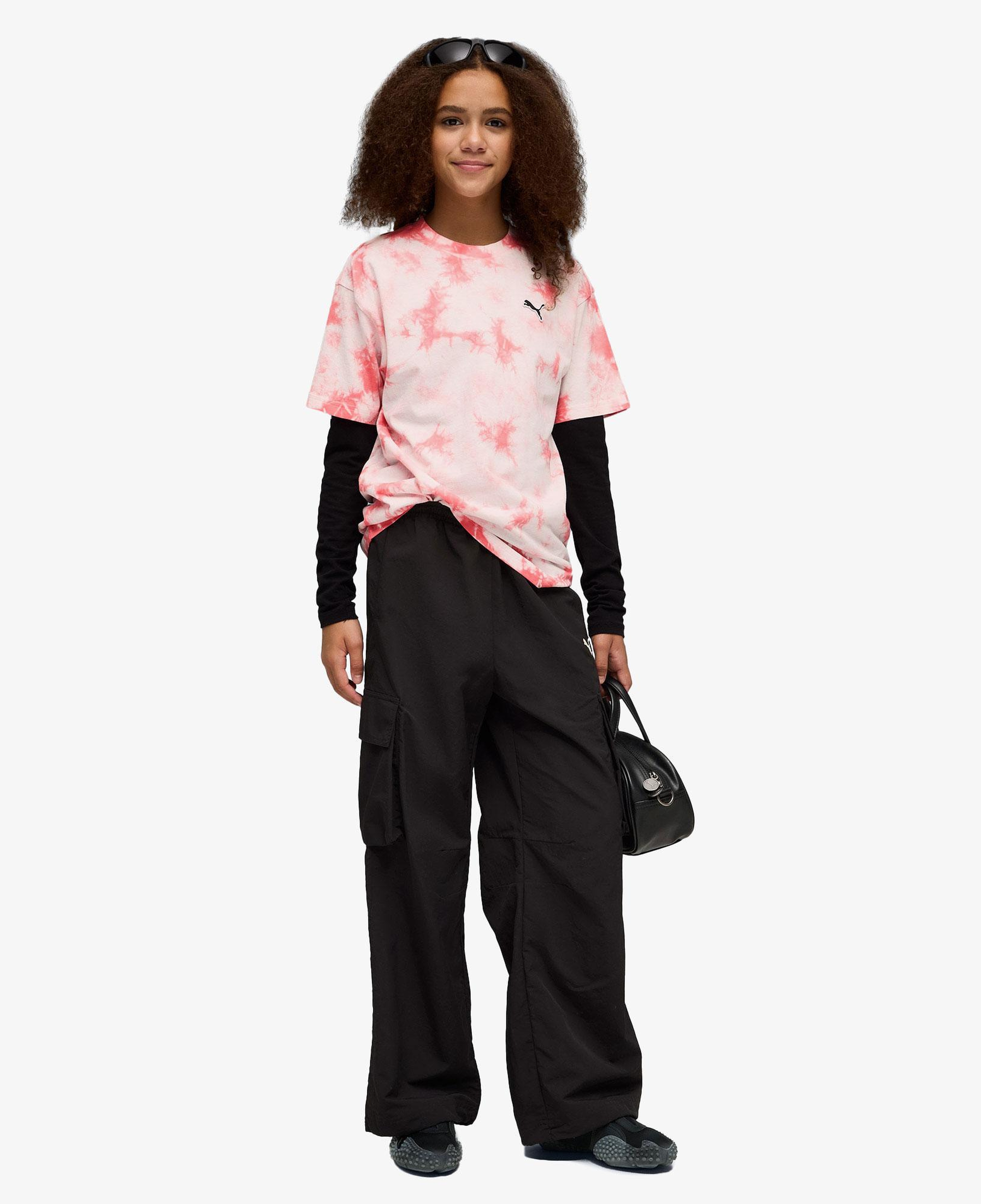 Puma Essentials Relaxed Tie-Dye  Çocuk Pembe T-Shirt