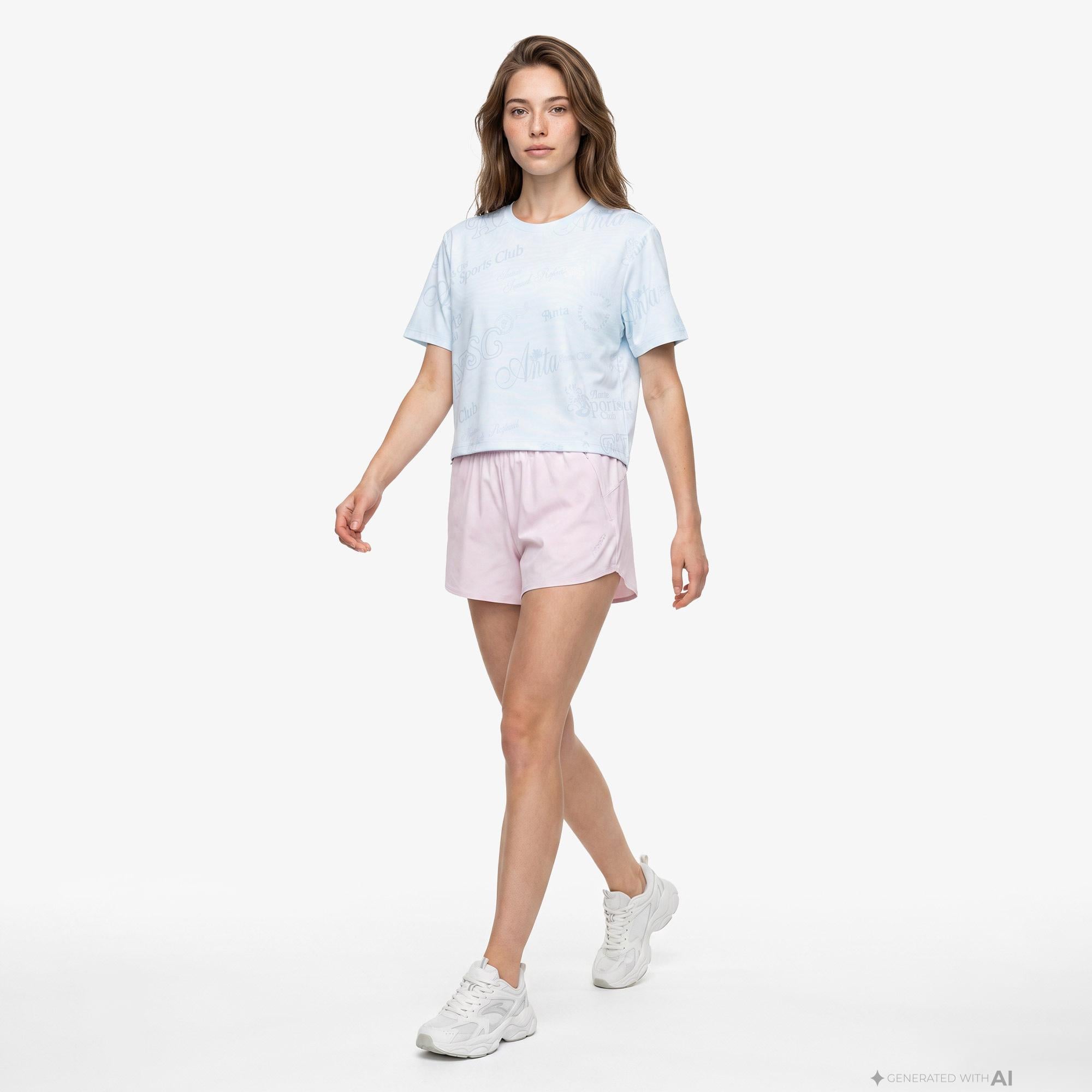 Anta Serve Smash Repeat Kadın Mavi T-Shirt