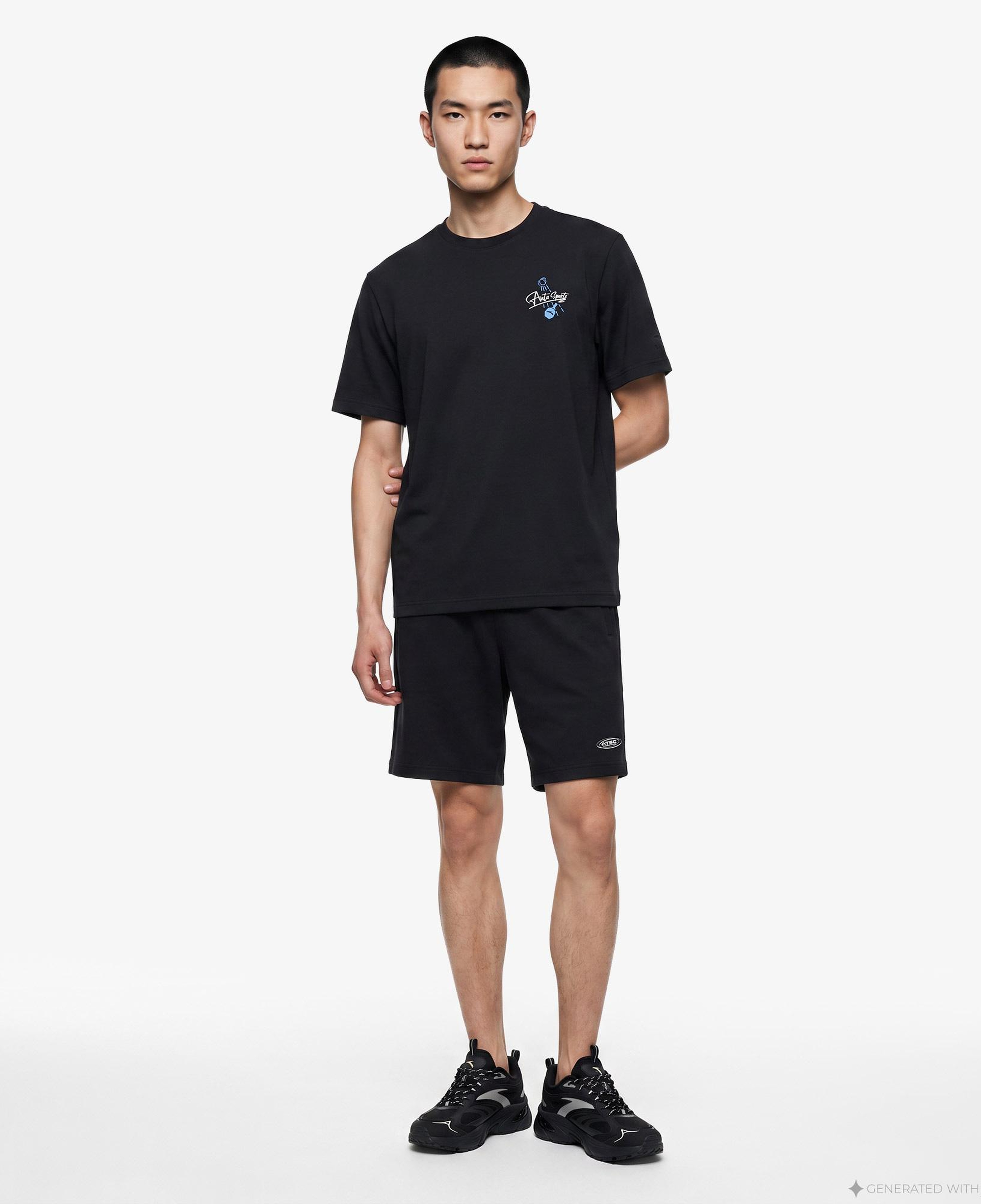 Anta Serve Smash Repeat Erkek Siyah T-Shirt