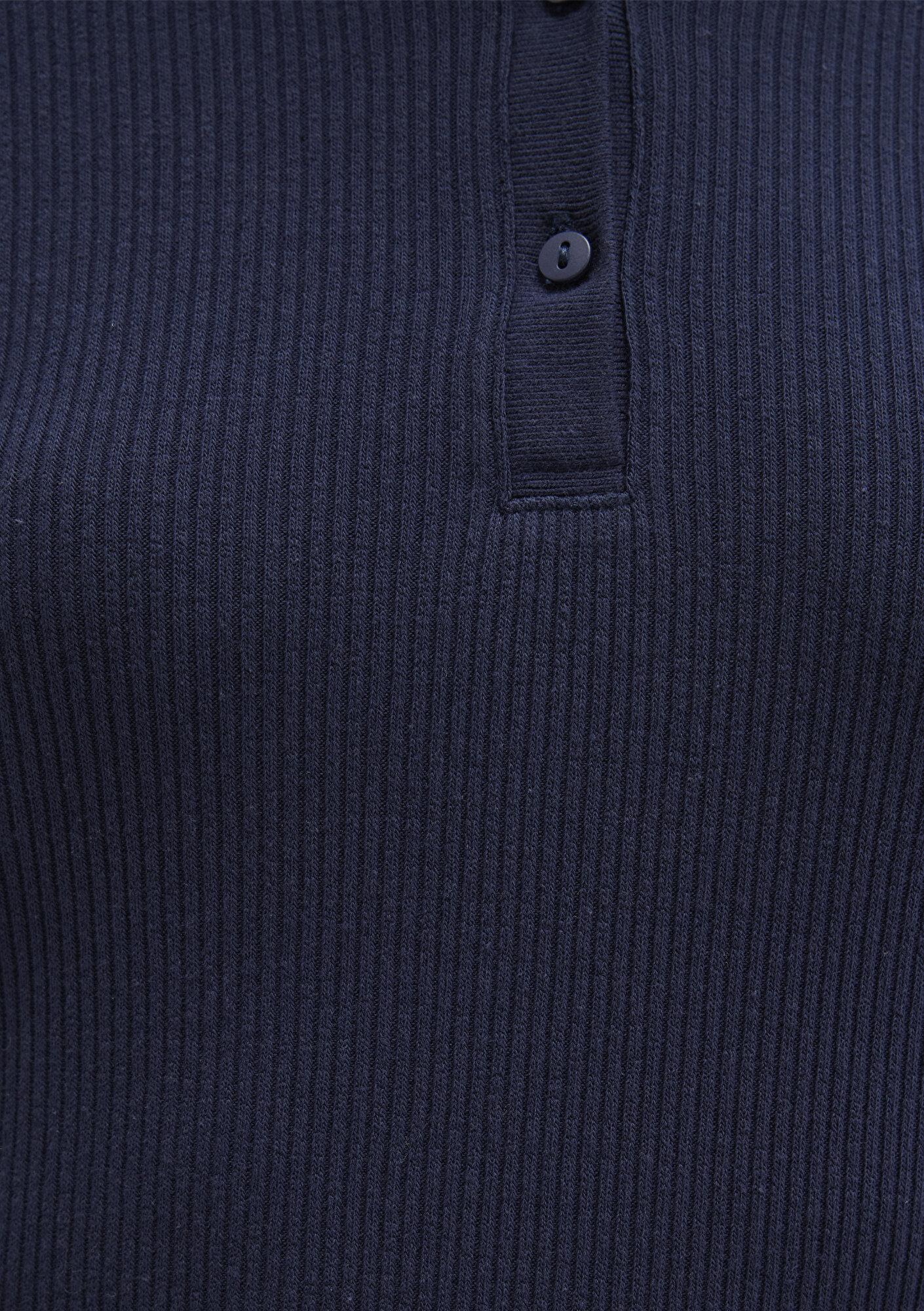 Mavi Lacivert Polo Tişört Fitted / Vücuda Oturan Kesim 1613413-82318