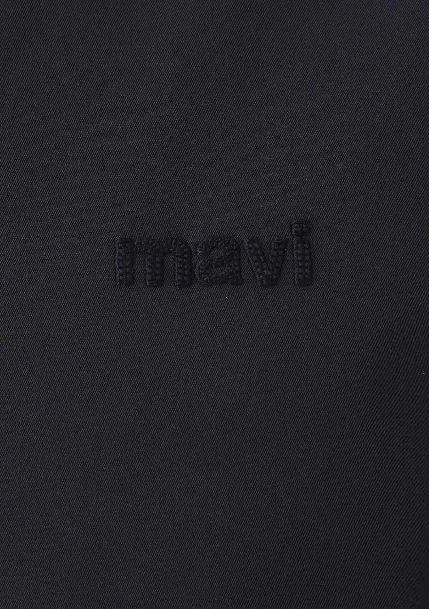 Mavi Kapüşonlu Lacivert Şişme Mont Loose Fit / Bol Rahat Kesim 0110833-91564
