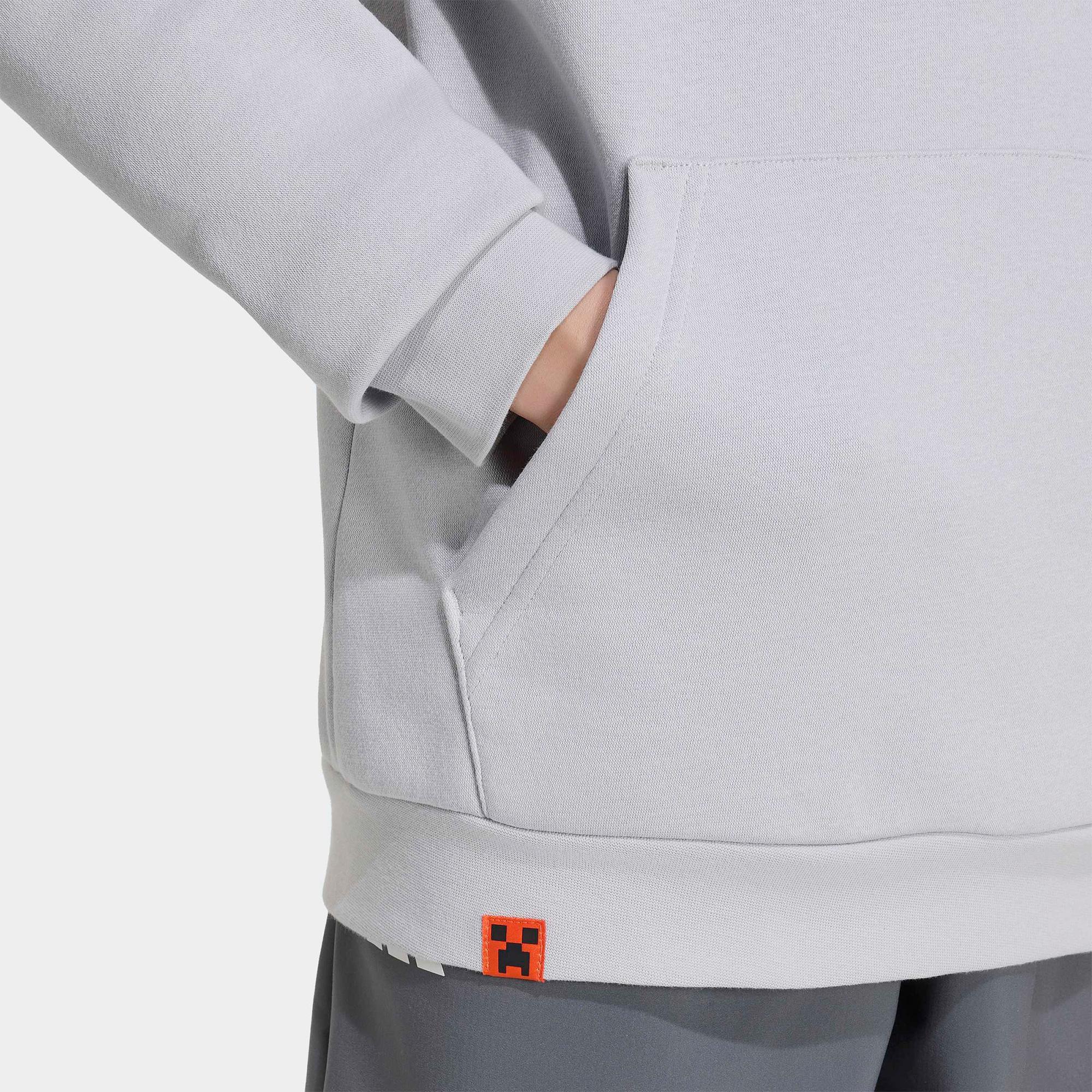 adidas K Minecraft Mt Çocuk Gri Sweatshirt