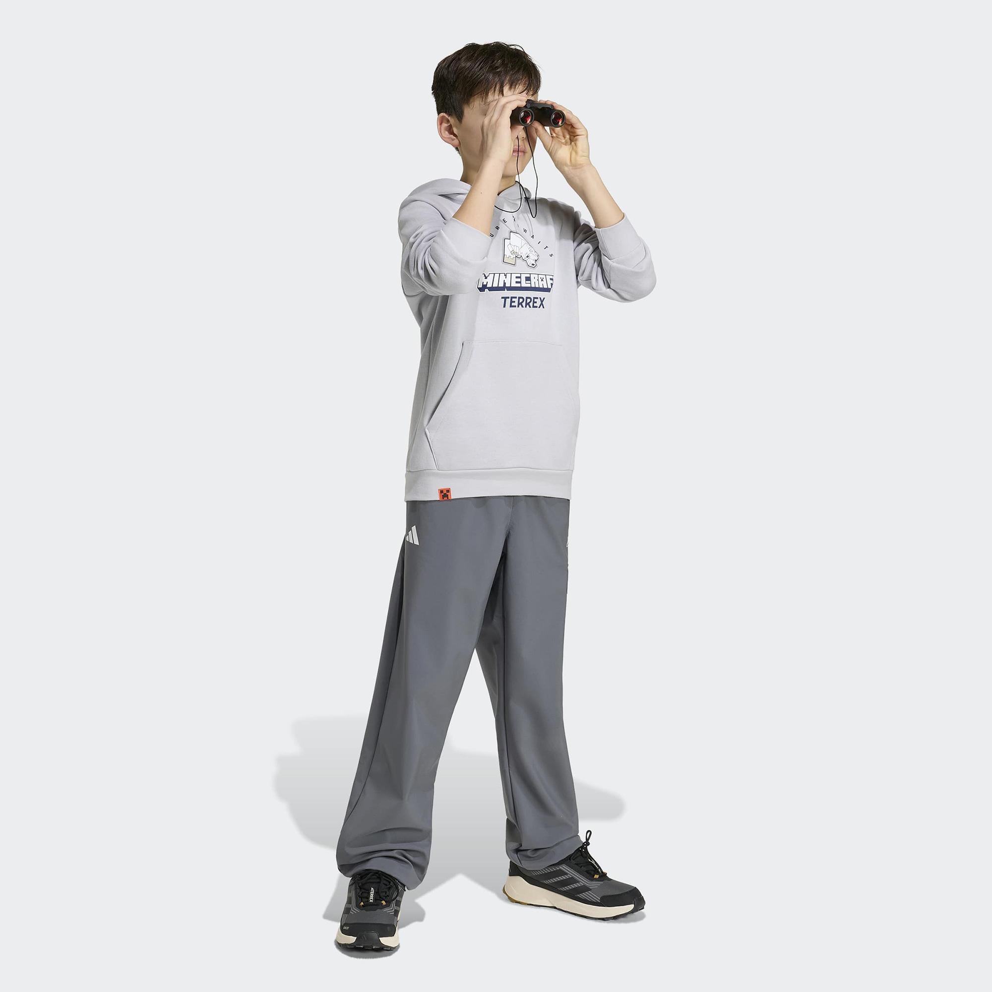 adidas K Minecraft Mt Çocuk Gri Sweatshirt