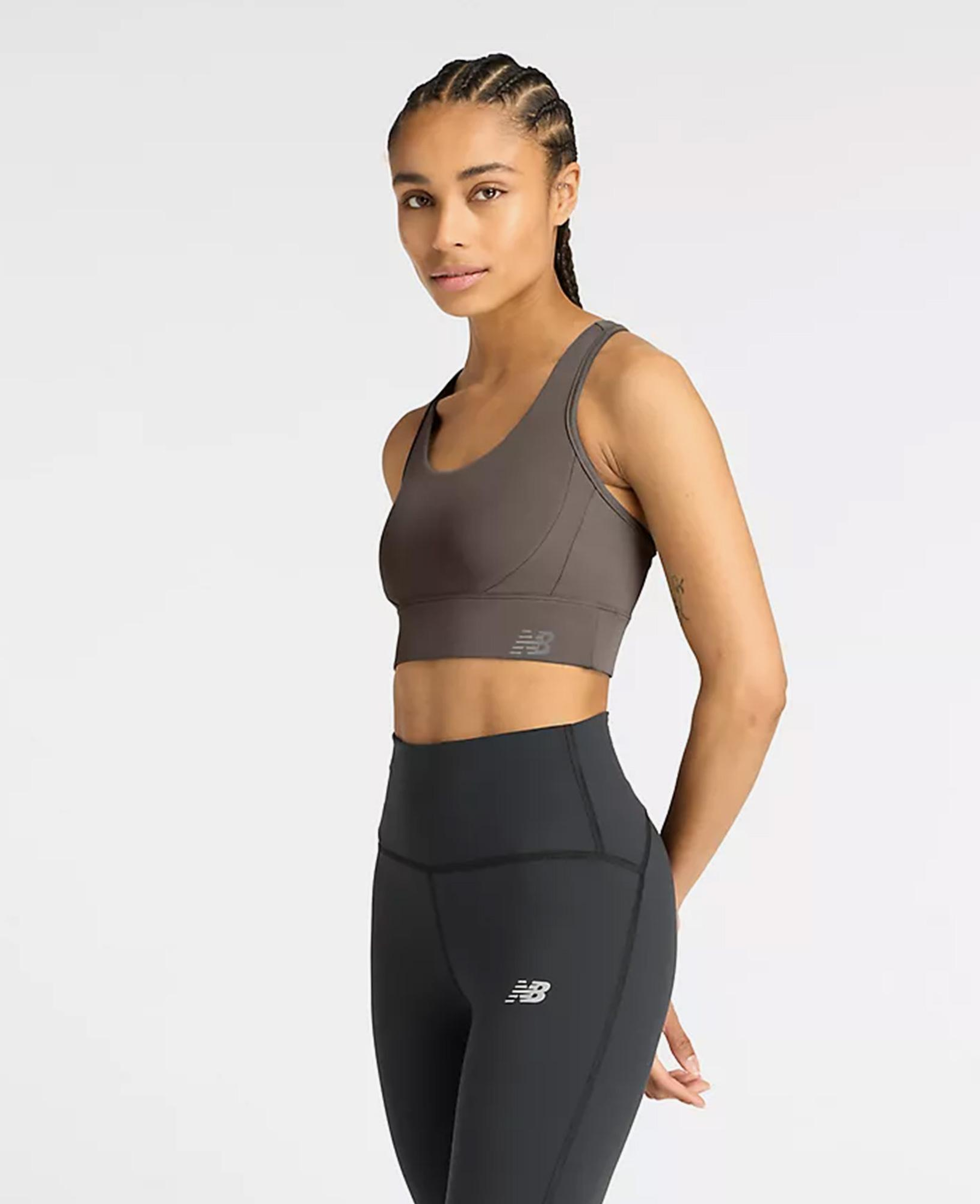 New Balance Essentials Kadın Kahverengi Bra