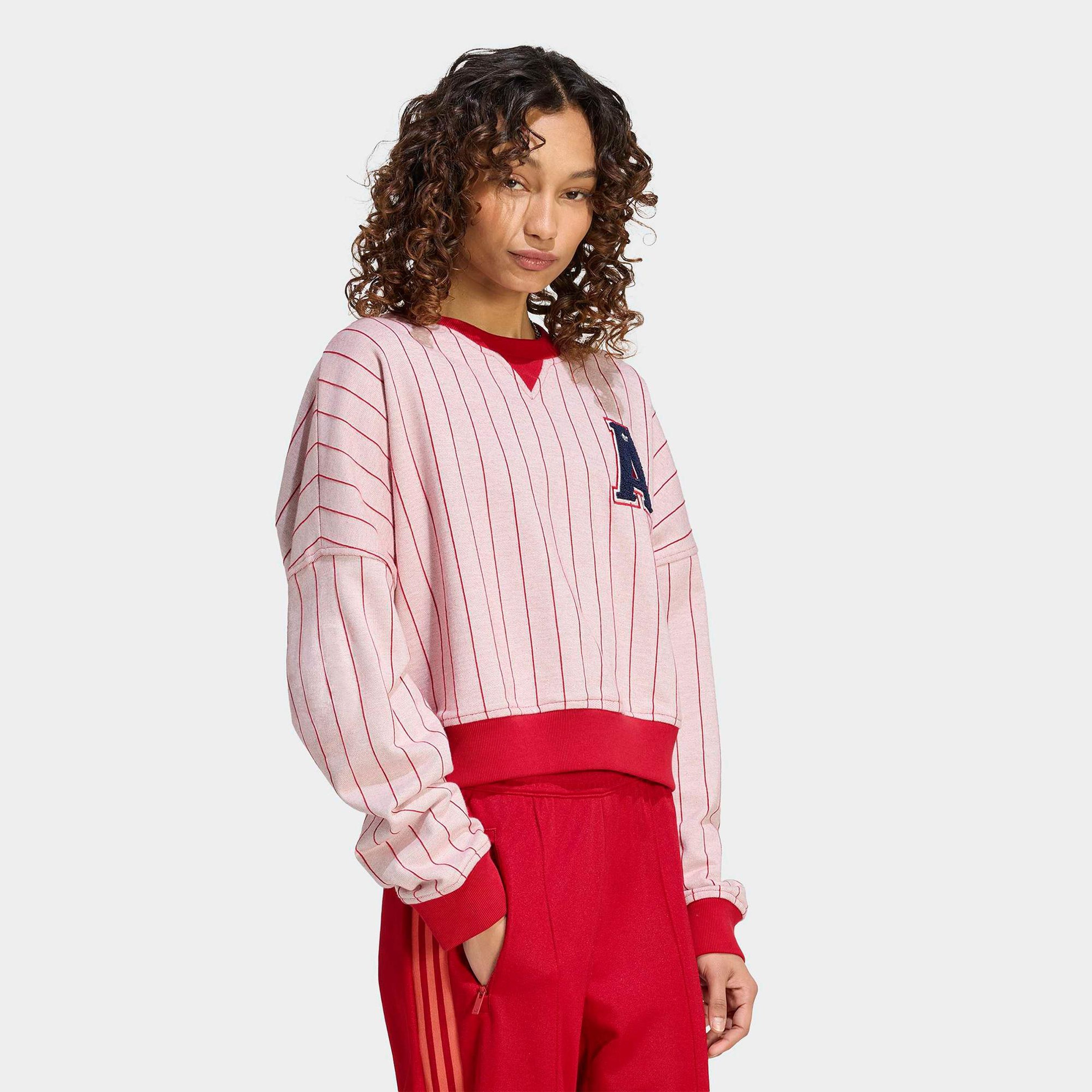 adidas Graphic Crew Kadın Beyaz Sweatshirt