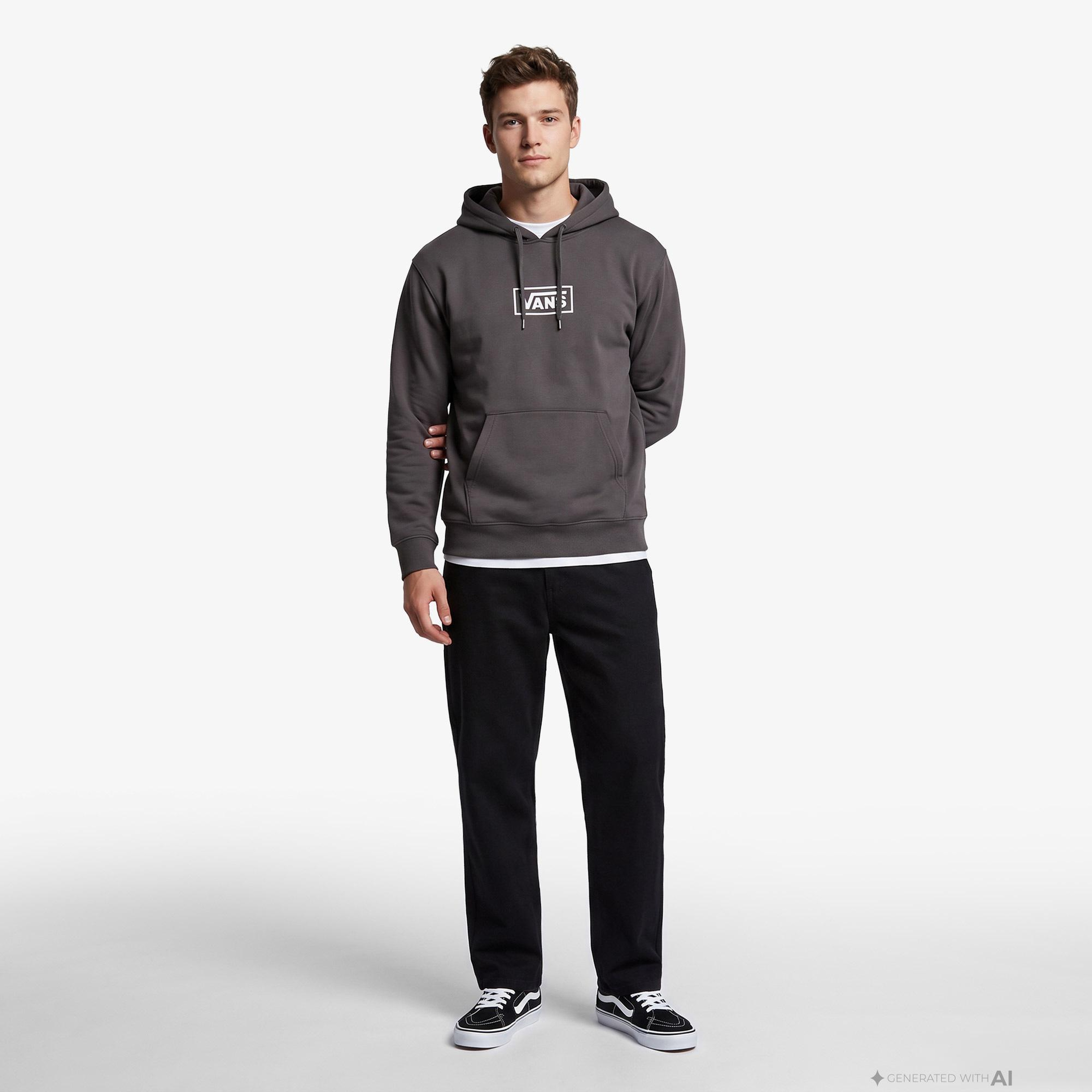 Vans Blocked Box Erkek Siyah Sweatshirt