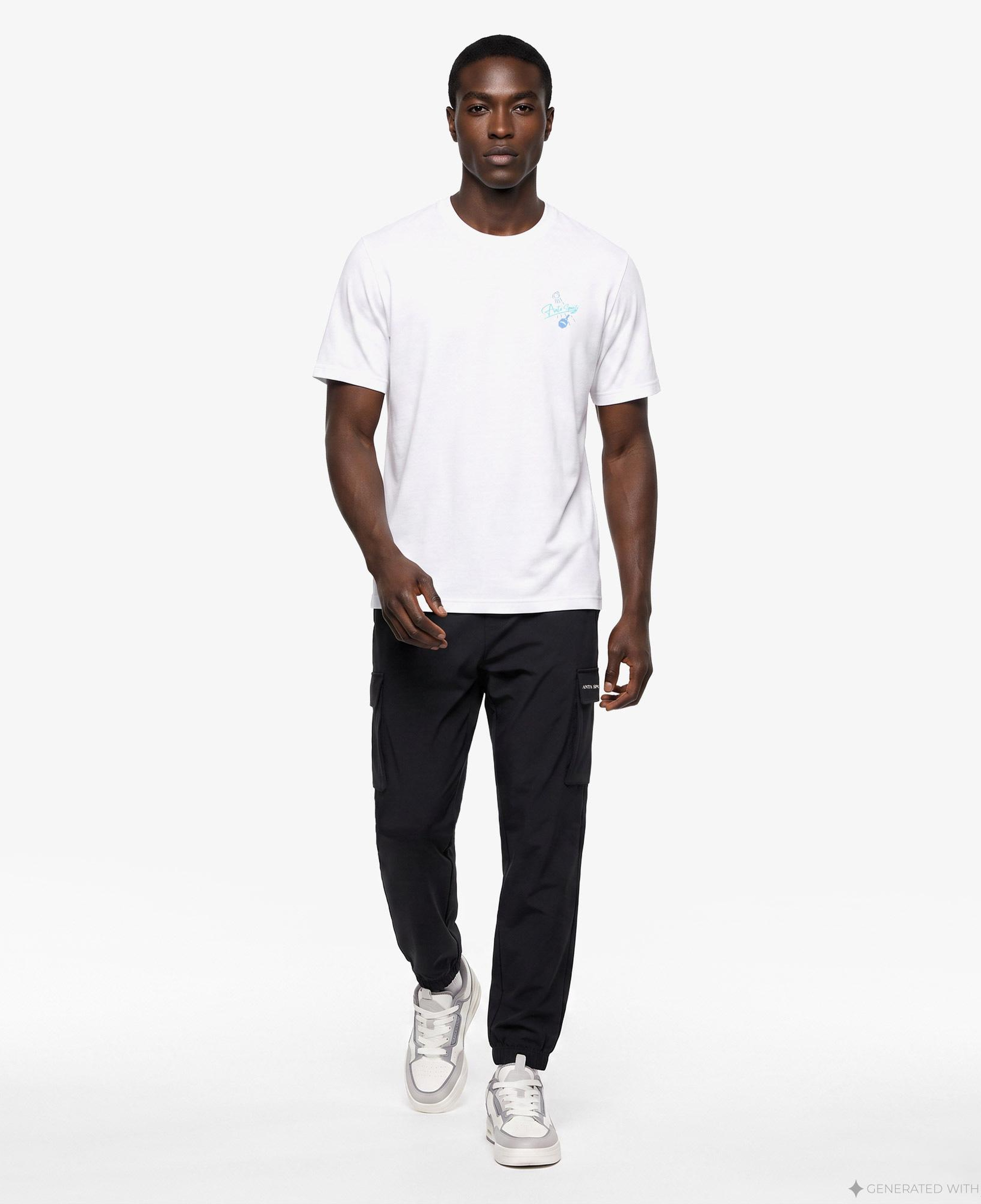 Anta Serve Smash Repeat Erkek Beyaz T-Shirt