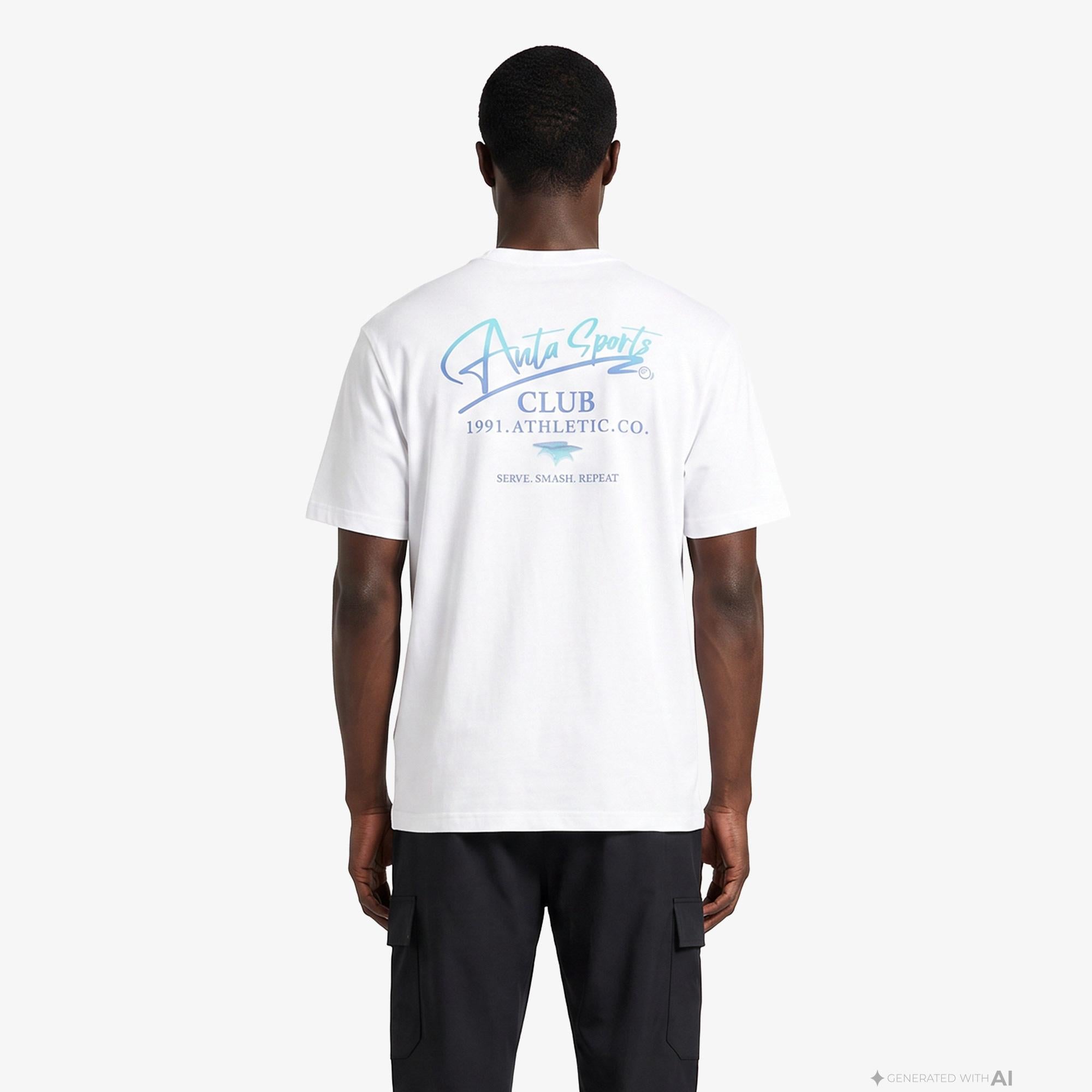 Anta Serve Smash Repeat Erkek Beyaz T-Shirt