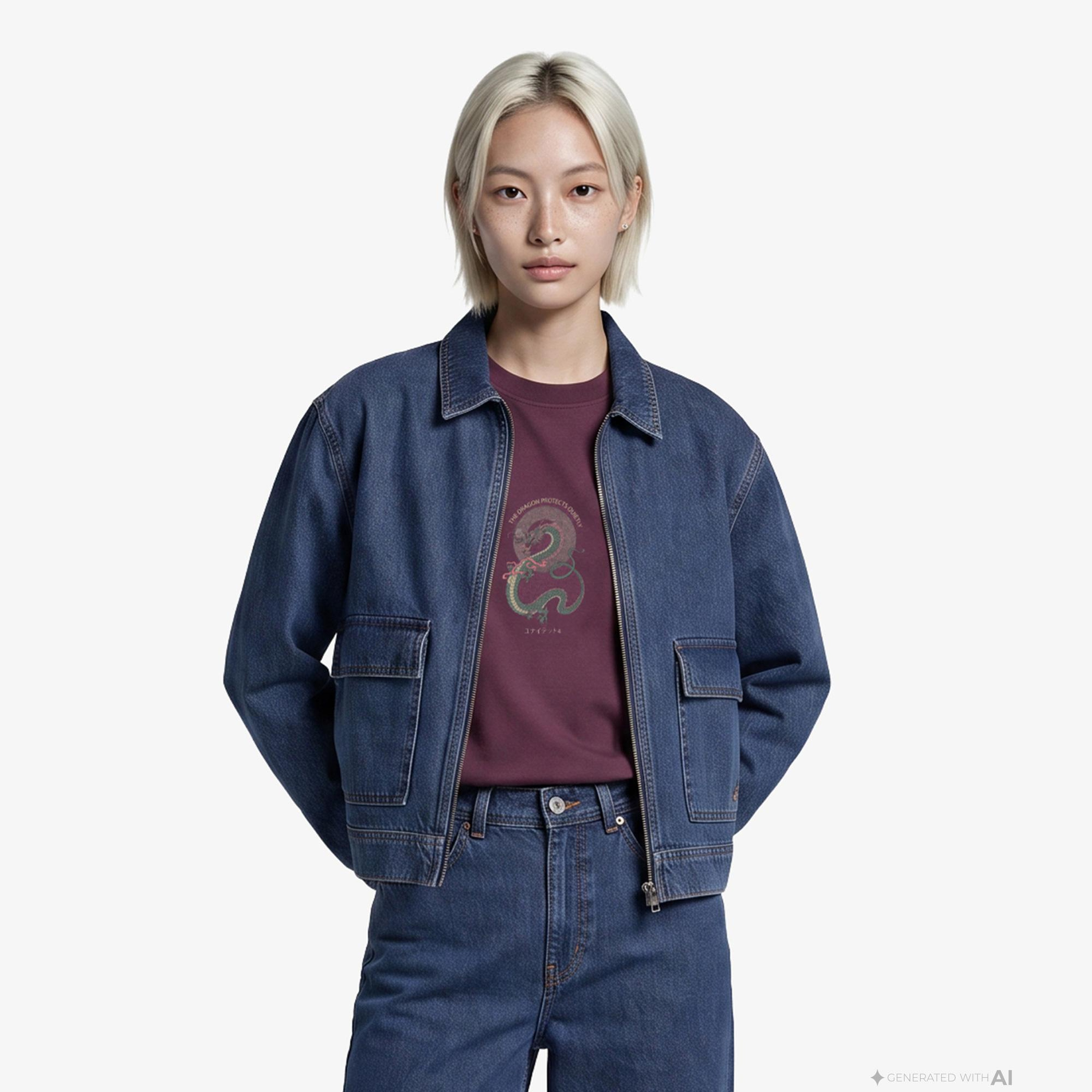 UNITED4 Denim Kadın Mavi Ceket