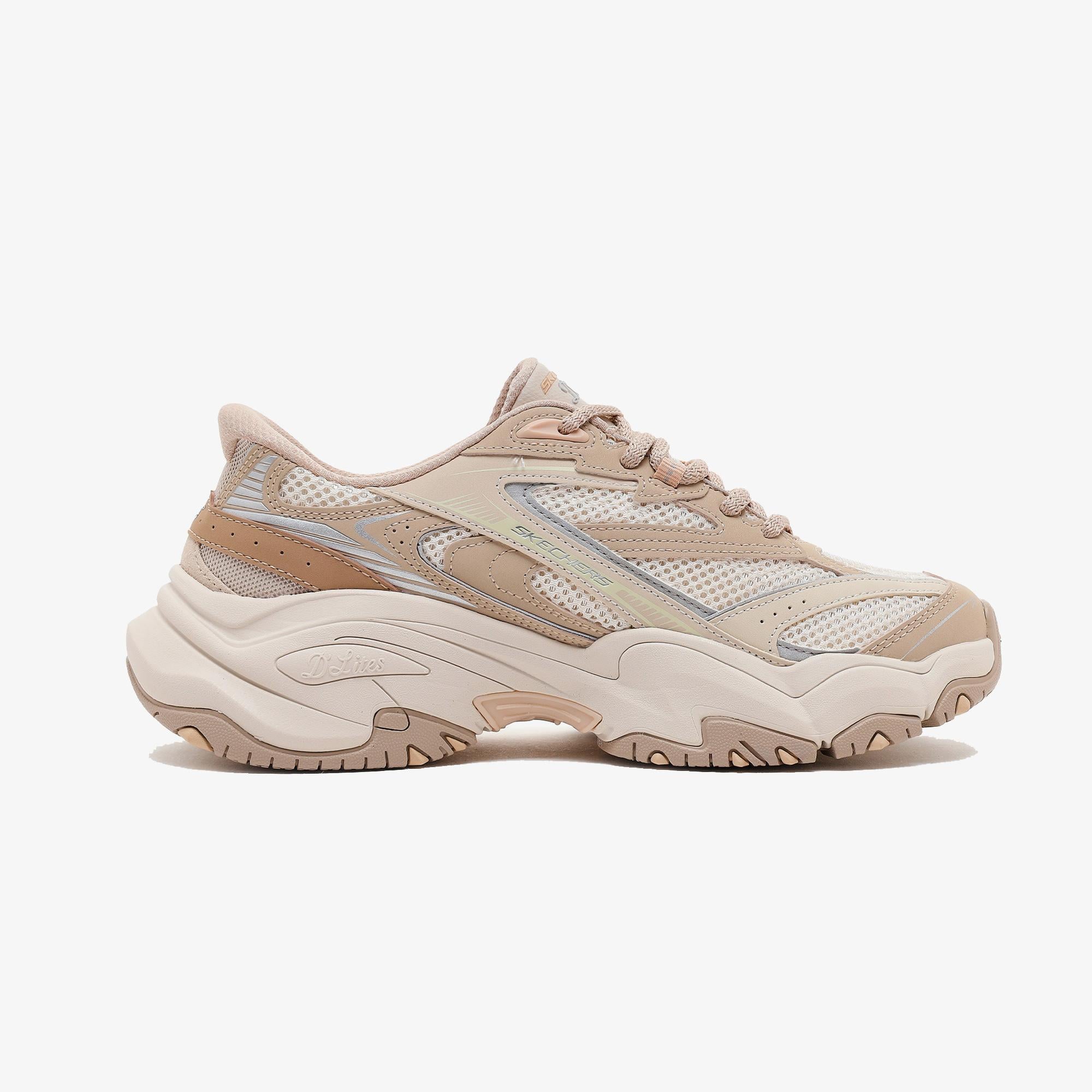 Skechers D'Lites 6.0 Kadın Naturel/Pembe Spor Ayakkabı