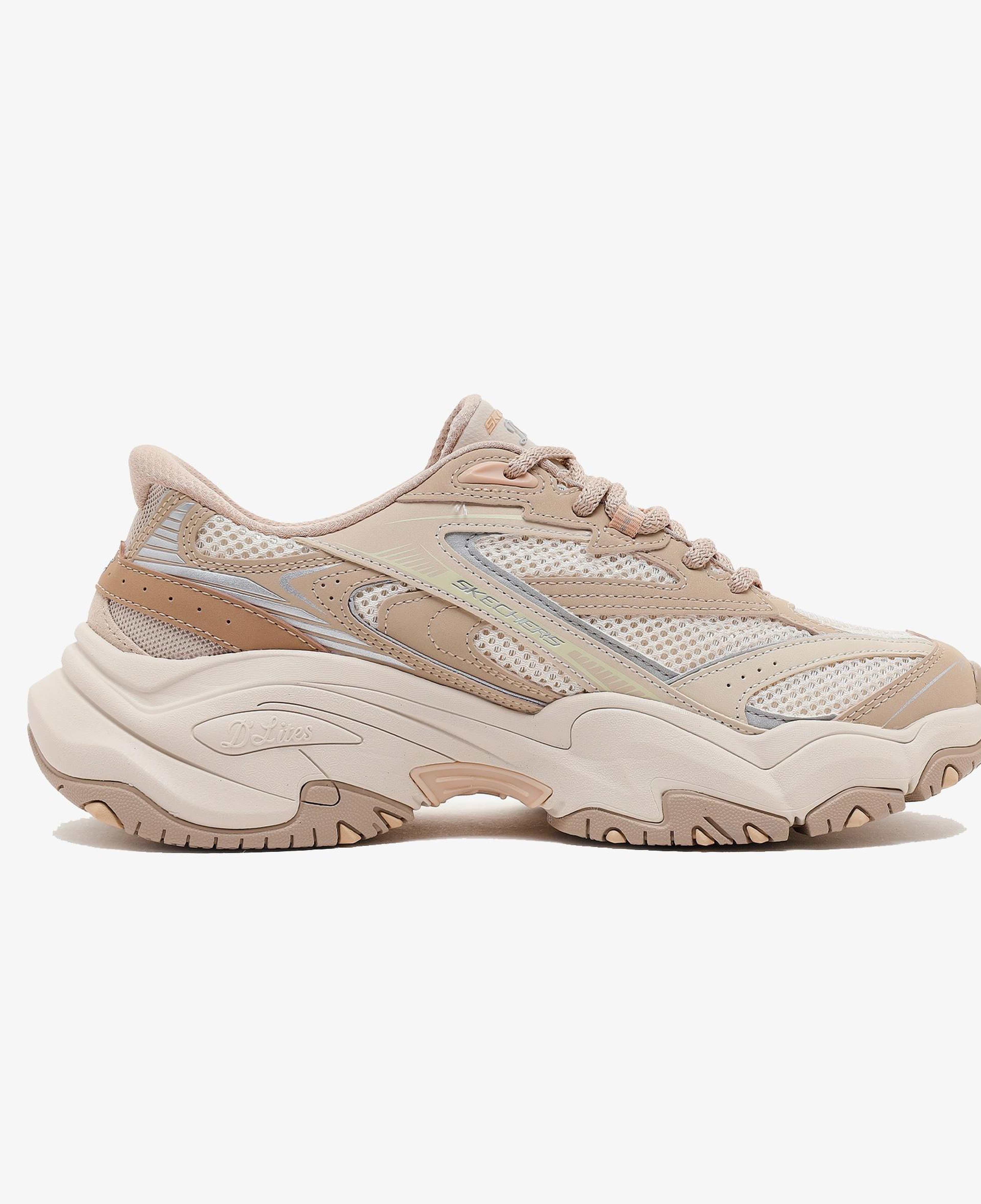 Skechers D'Lites 6.0 Kadın Naturel/Pembe Spor Ayakkabı