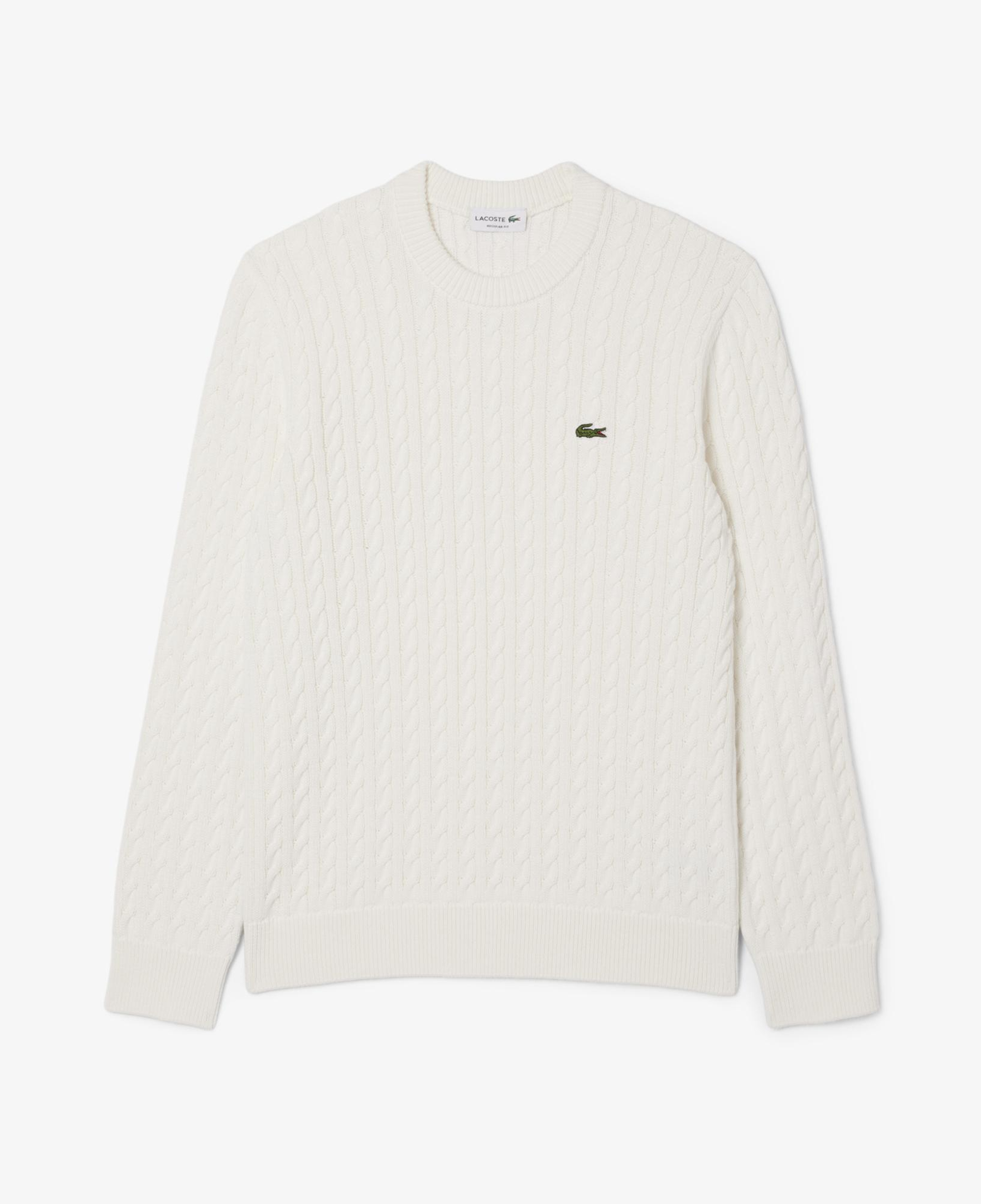 Erkek Regular Fit Bisiklet Yaka Krem Kazak