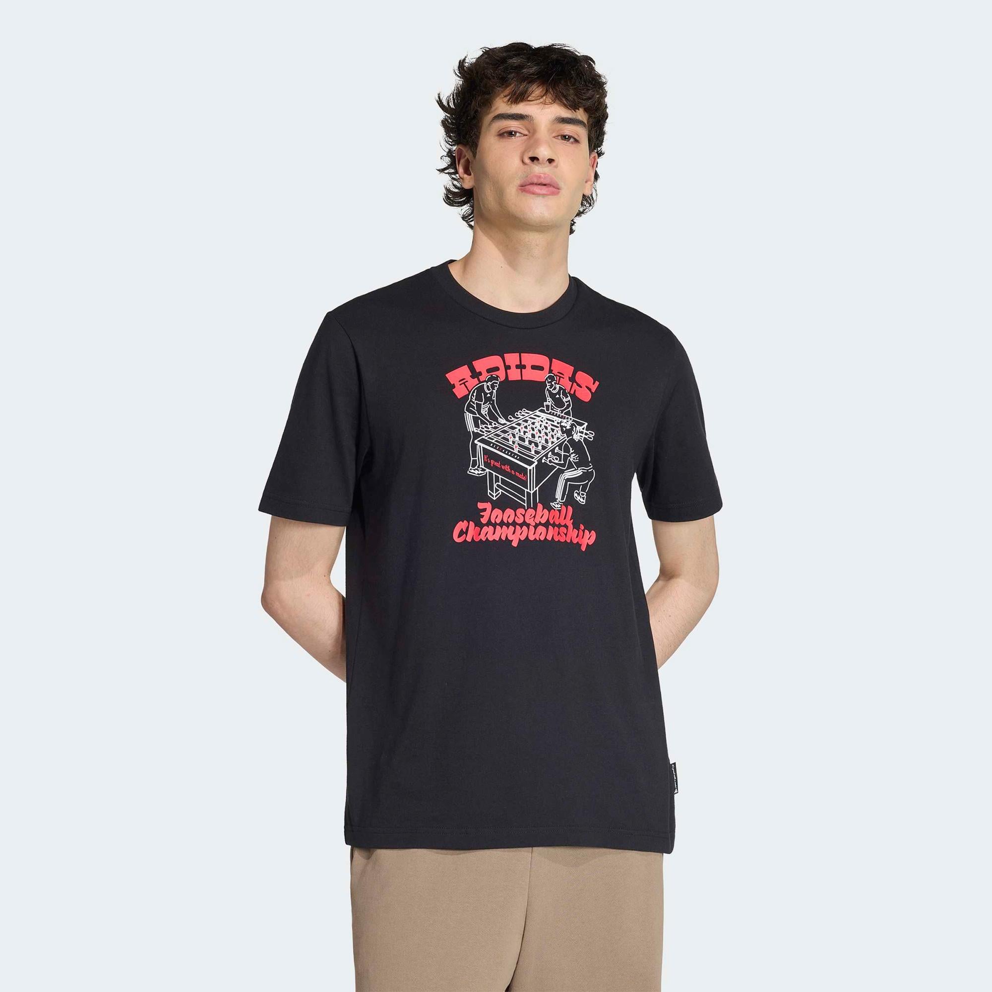 adidas Nov Foos T Erkek Siyah T-Shirt