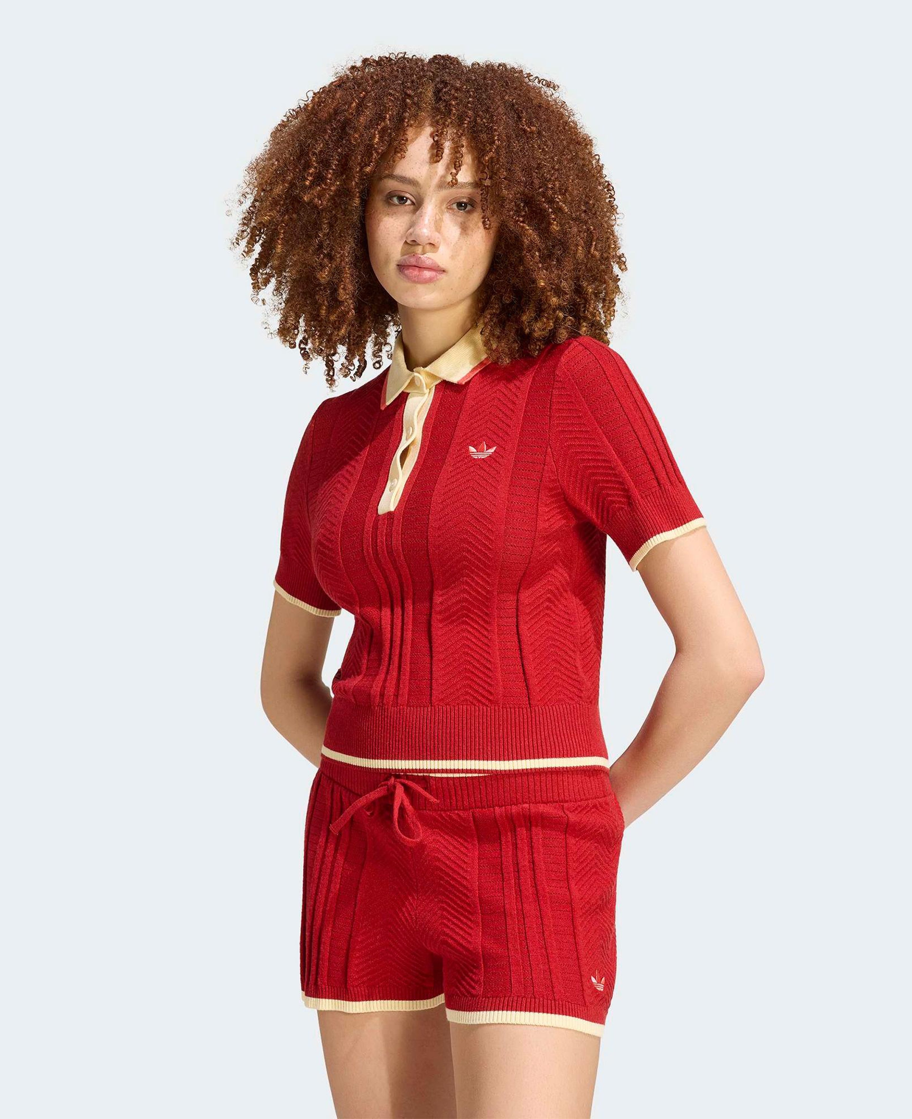 adidas Polo Sh Sleeves Kadın Kırmızı Polo Yaka T-Shirt