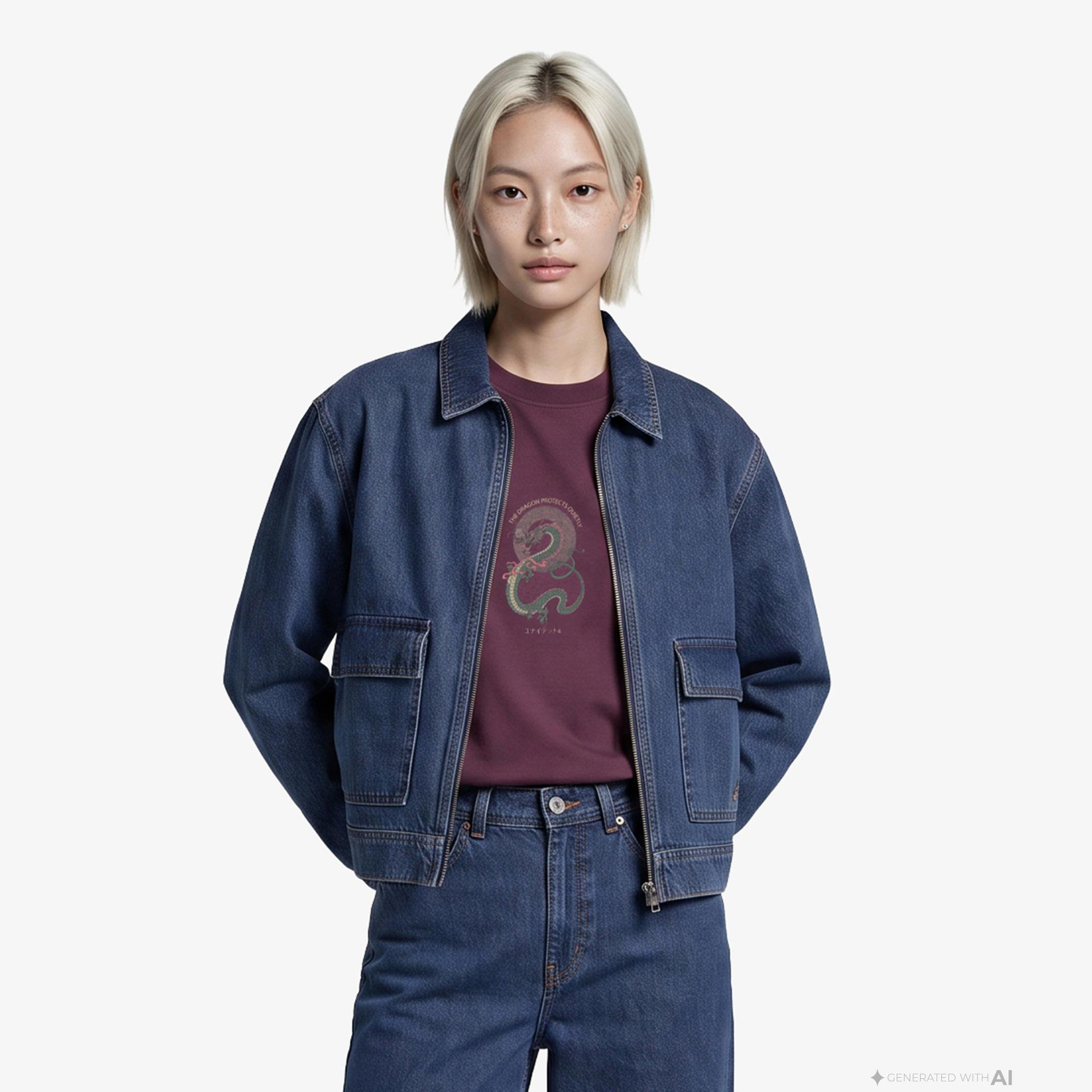 UNITED4 Denim Kadın Mavi Ceket