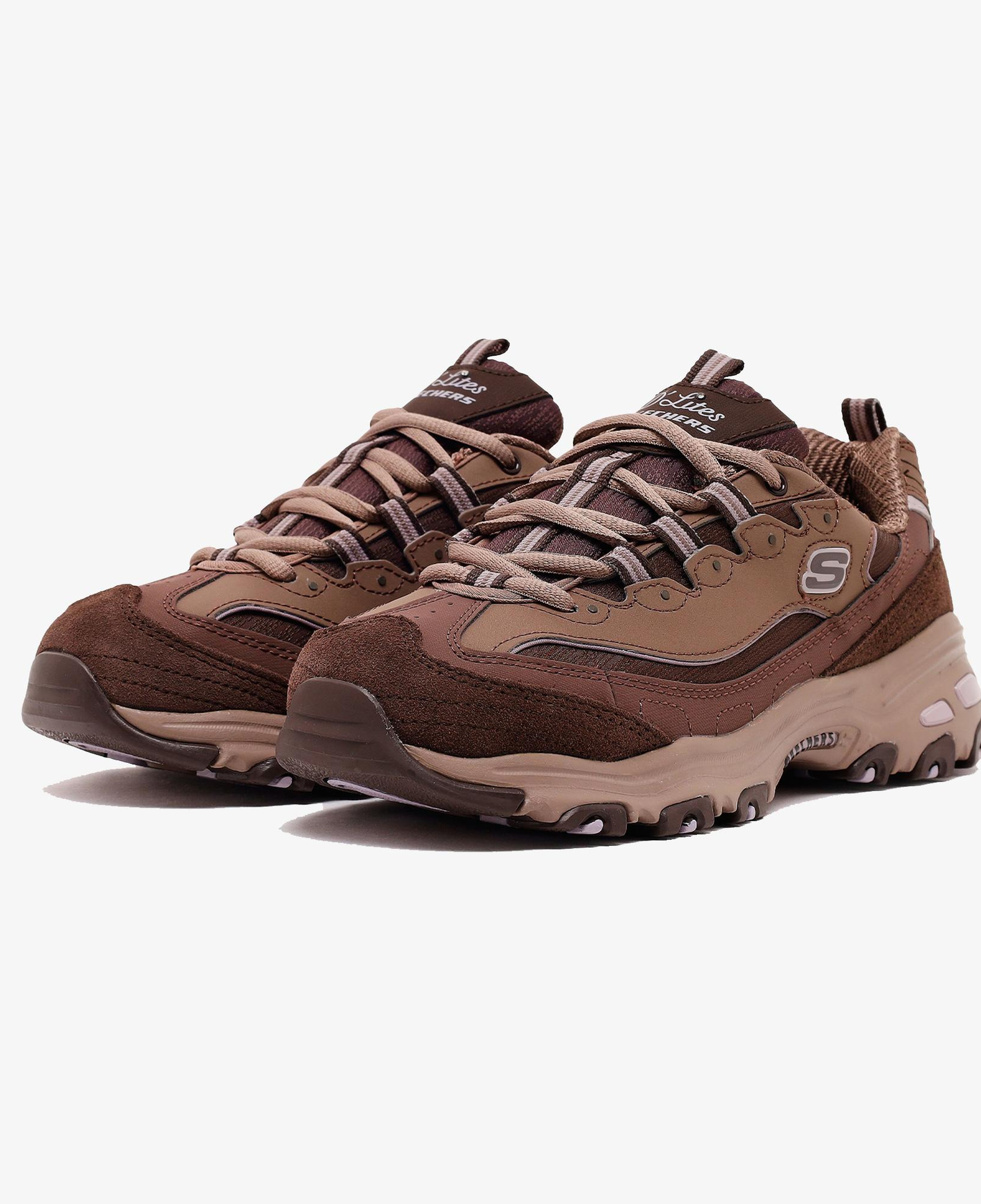 Skechers D'Lites Kadın Zeytin Yeşili/Turuncu Spor Ayakkabı