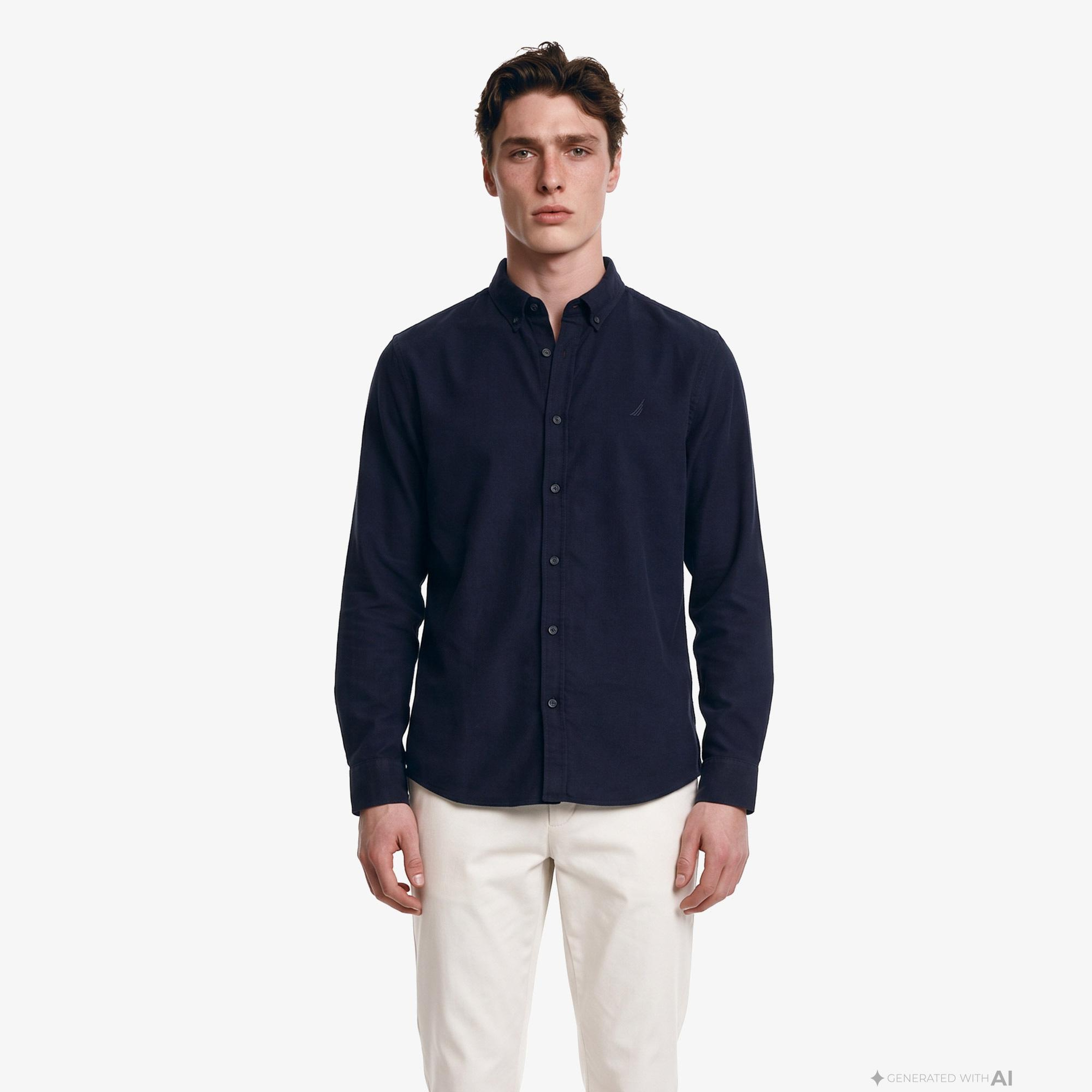 Nautica Erkek Lacivert Regular Fit Gömlek