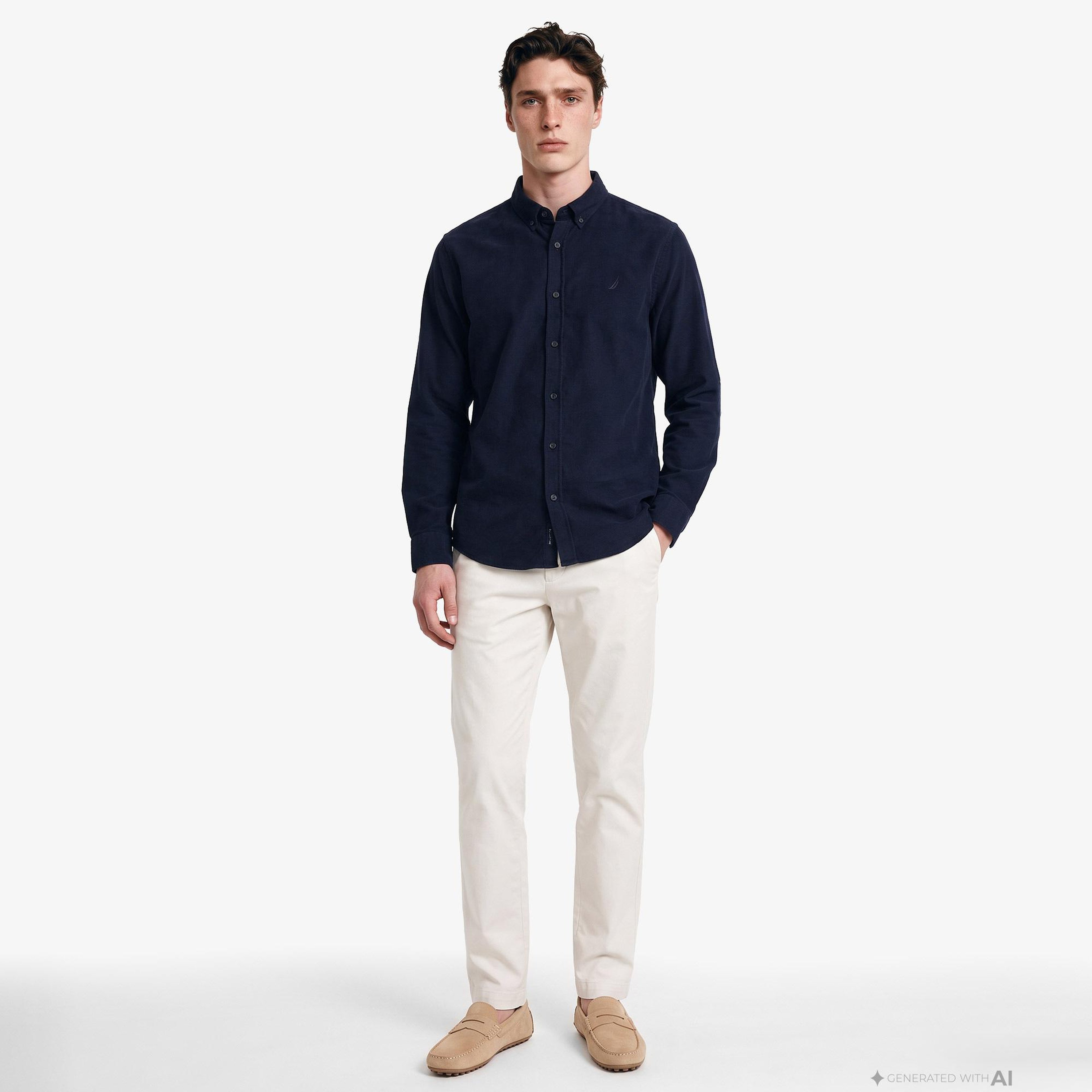 Nautica Erkek Lacivert Regular Fit Gömlek