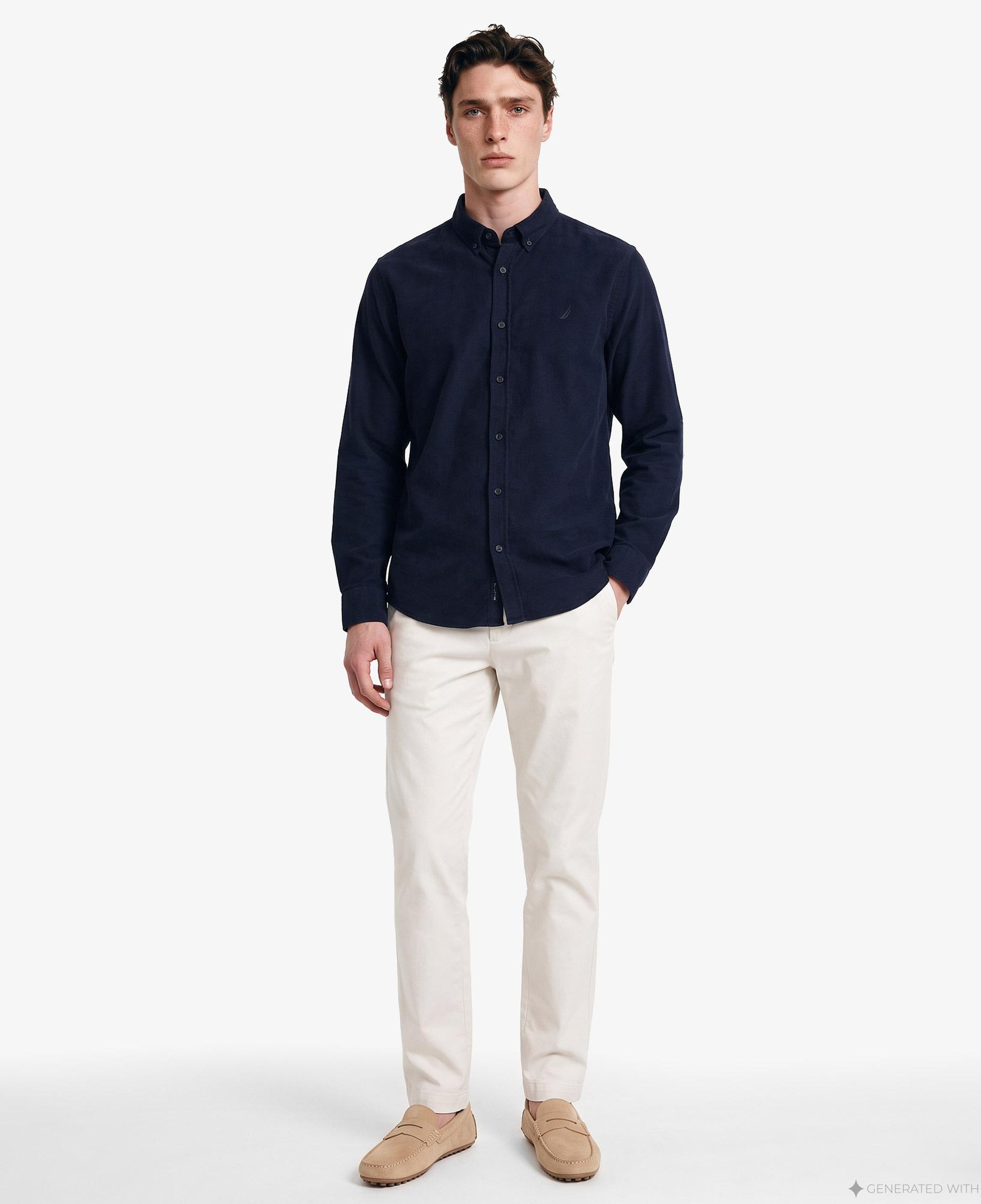 Nautica Erkek Lacivert Regular Fit Gömlek