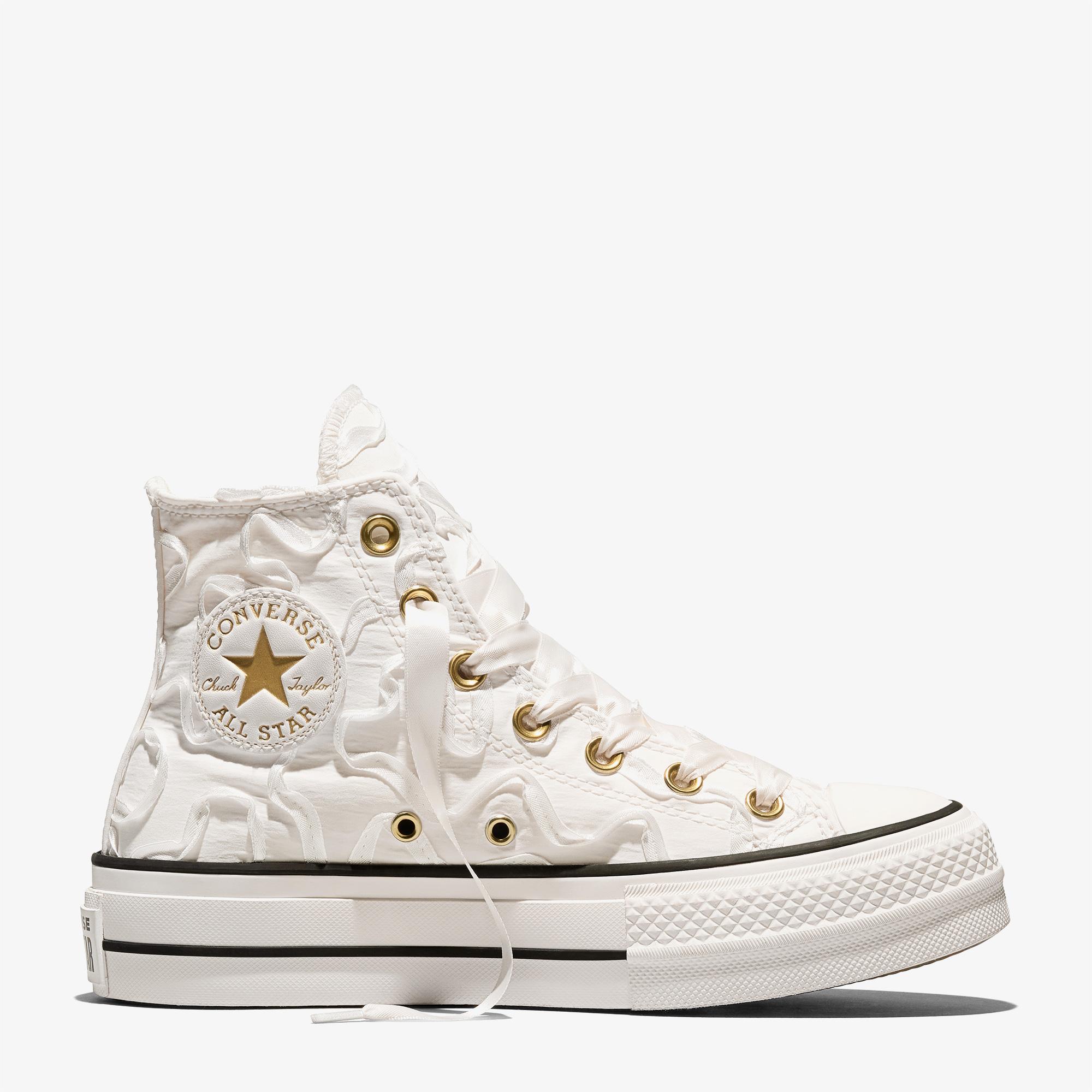 Converse Chuck Taylor All Star Lift Kadın Kurdeleli Mor Sneaker