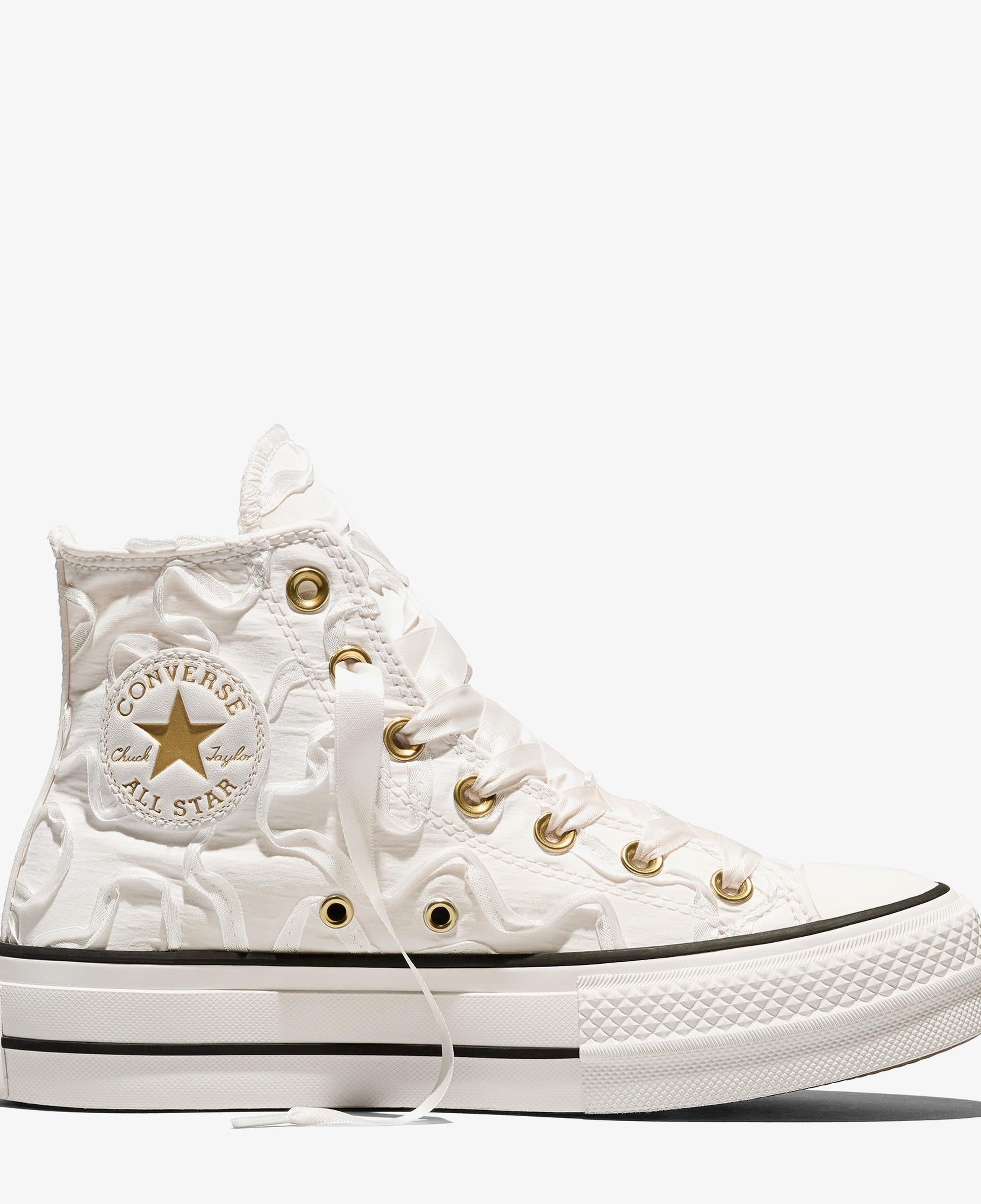 Converse Chuck Taylor All Star Lift Kadın Kurdeleli Mor Sneaker