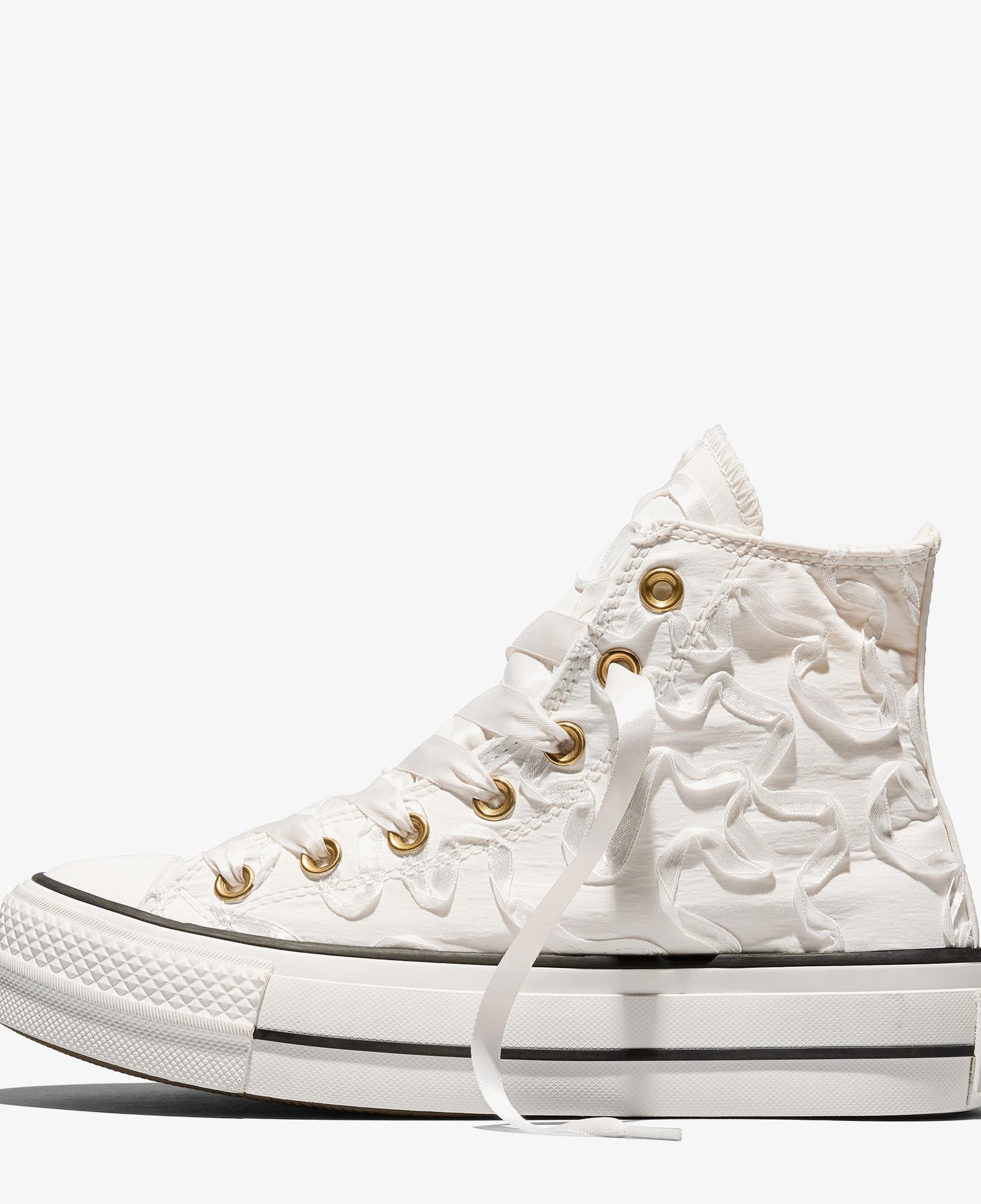 Converse Chuck Taylor All Star Lift Kadın Kurdeleli Mor Sneaker