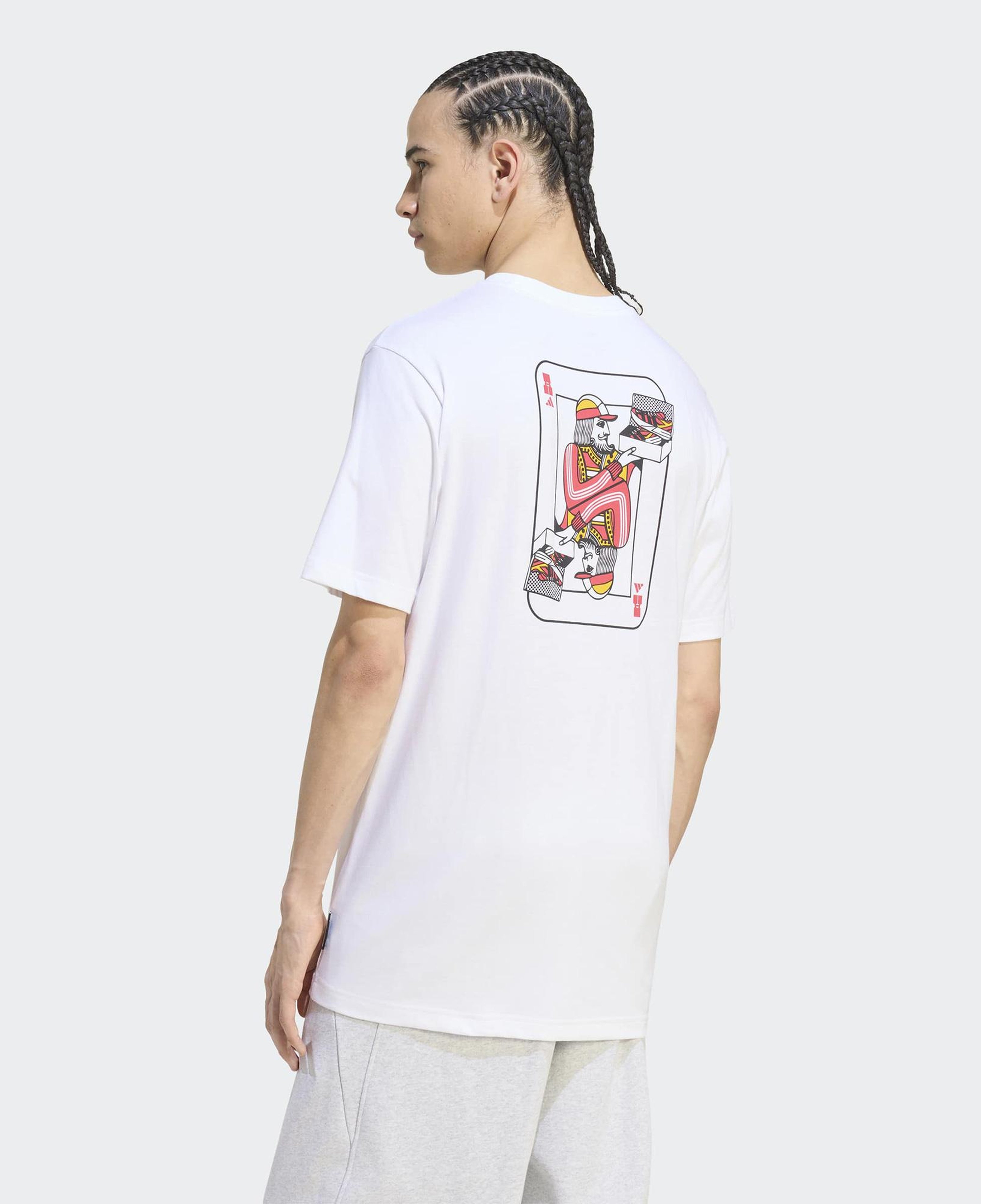 adidas Nov Card T Erkek Beyaz T-Shirt