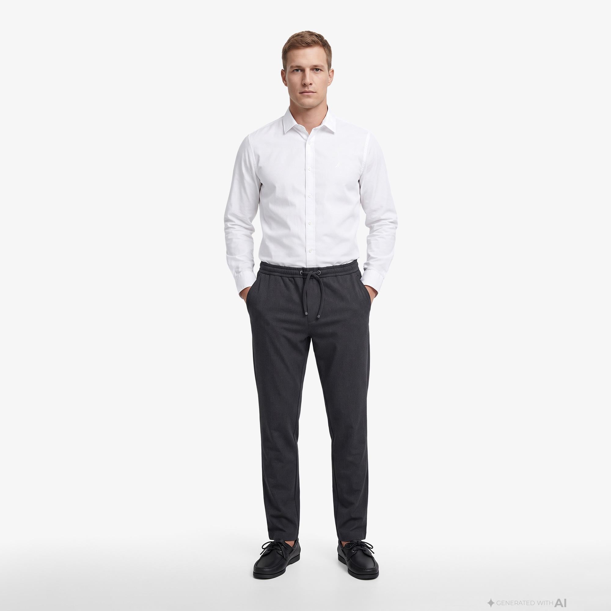 Nautica Erkek Gri Slim Fit Pantolon