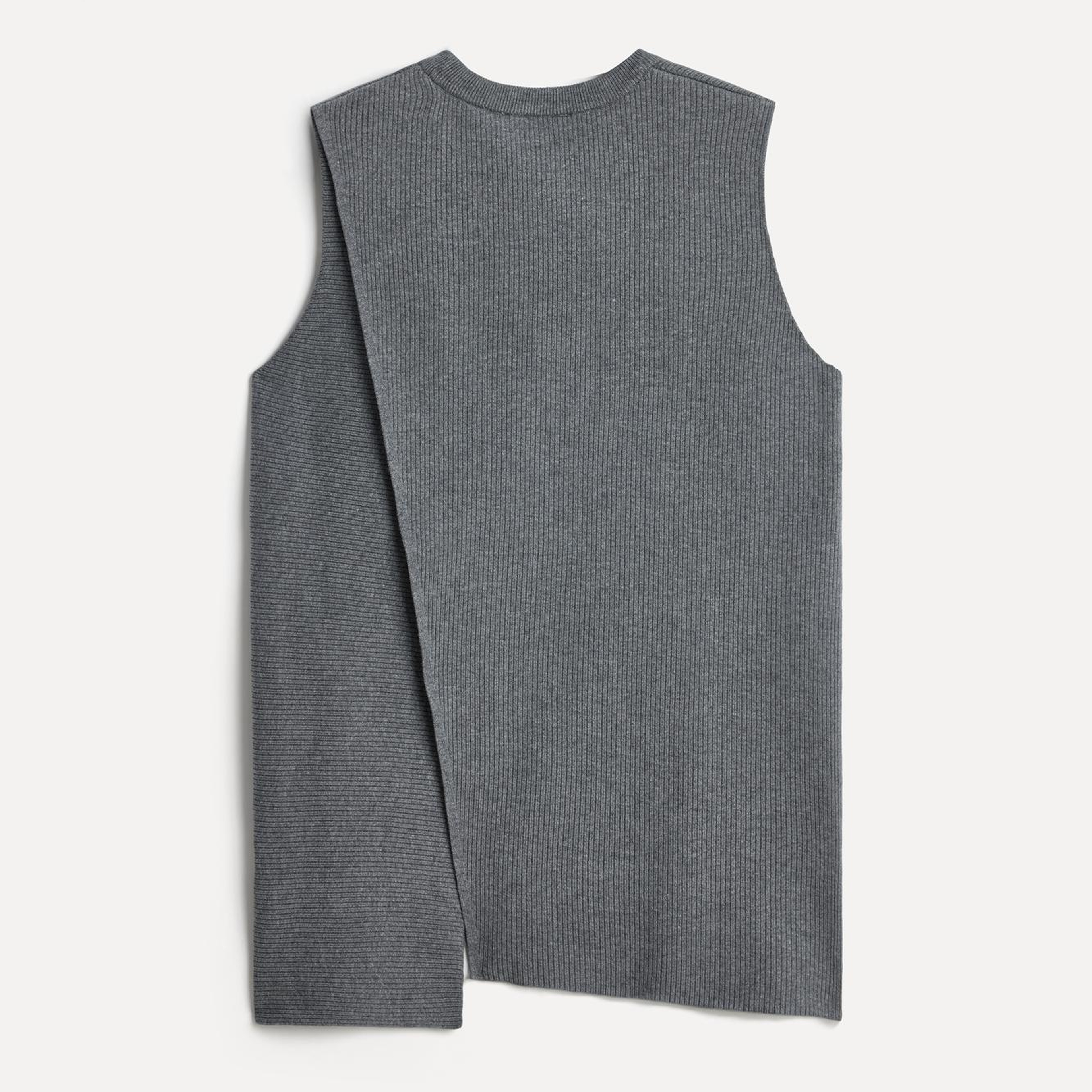 Kadın Gri Melanj Oversize Süveter
