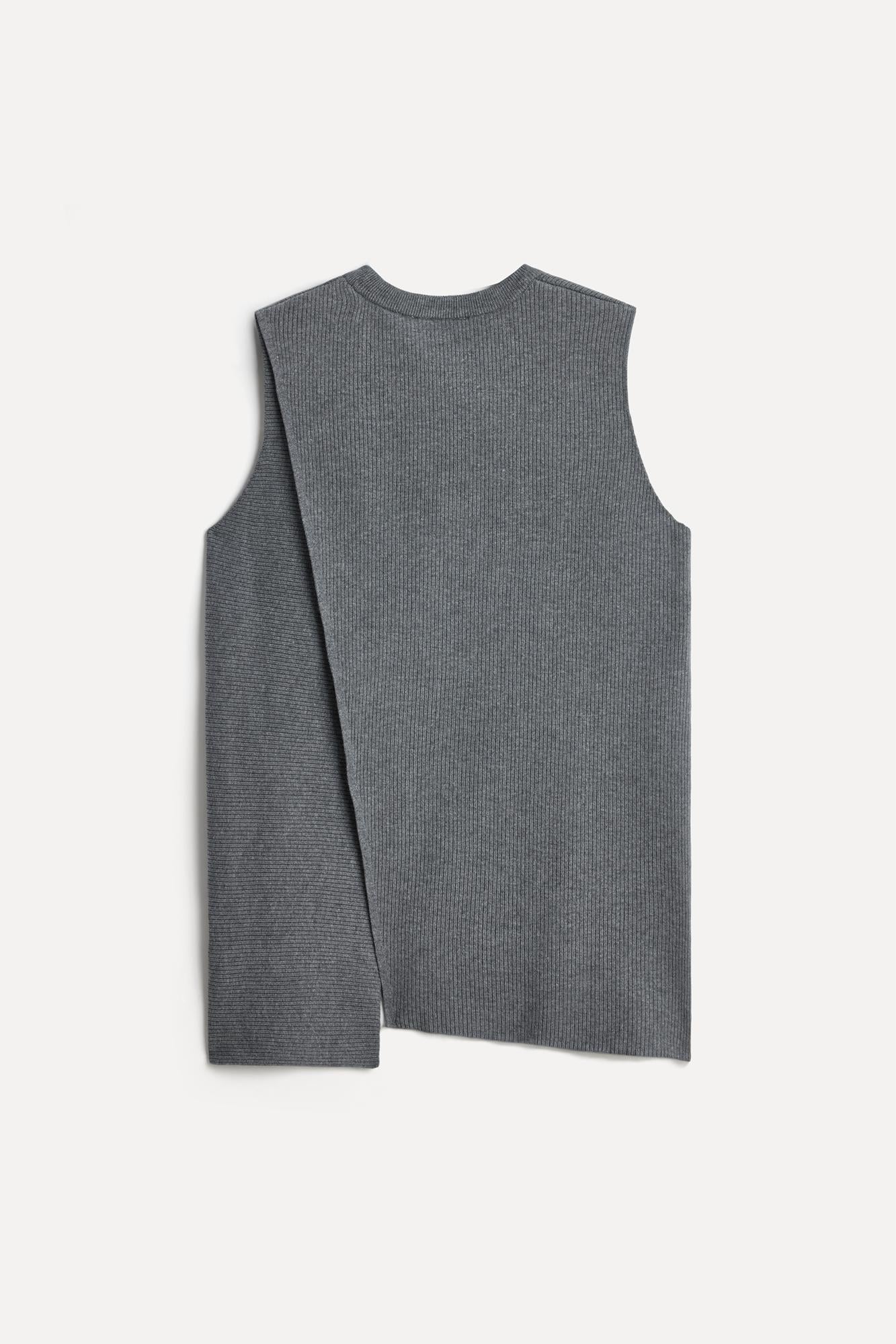 Kadın Gri Melanj Oversize Süveter