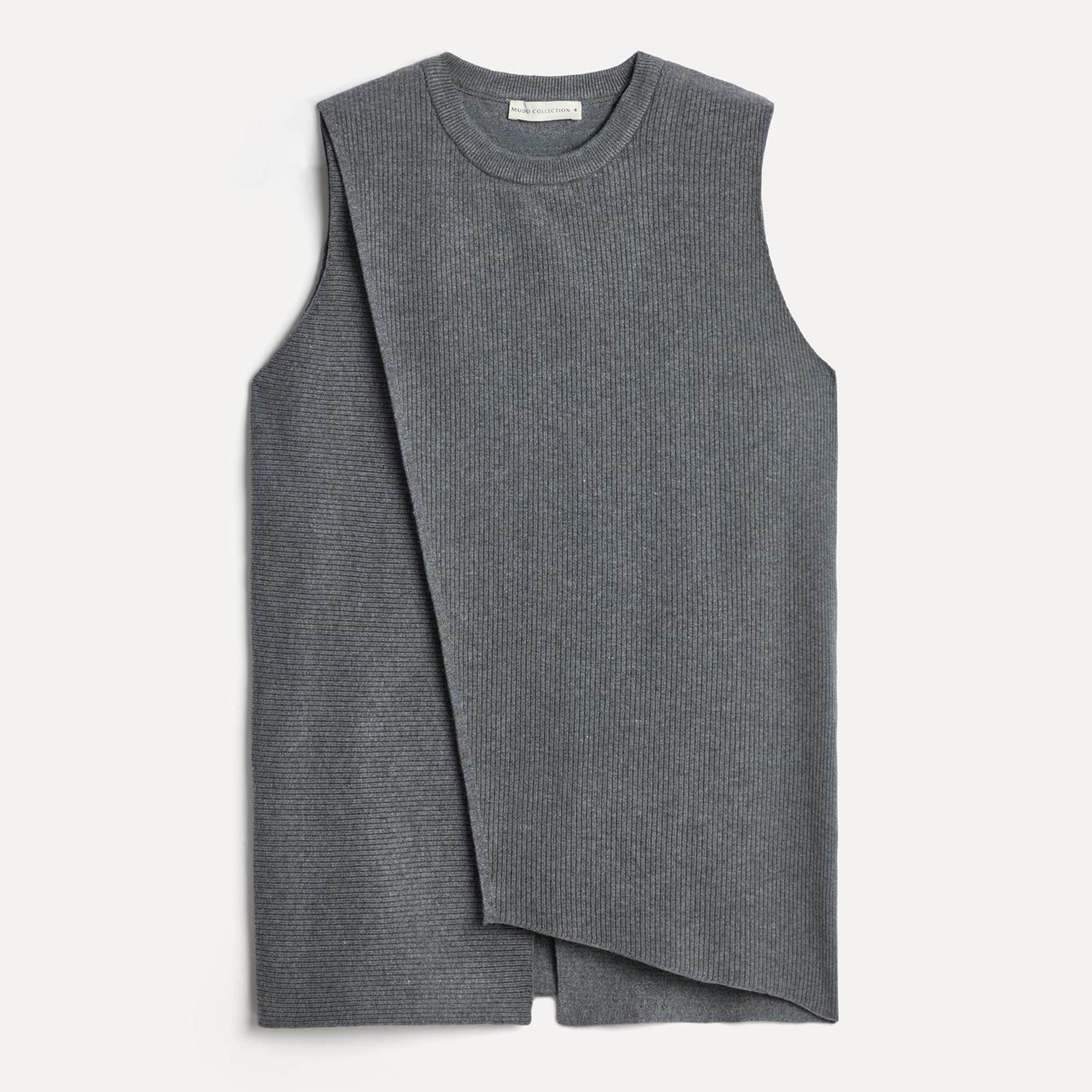 Kadın Gri Melanj Oversize Süveter