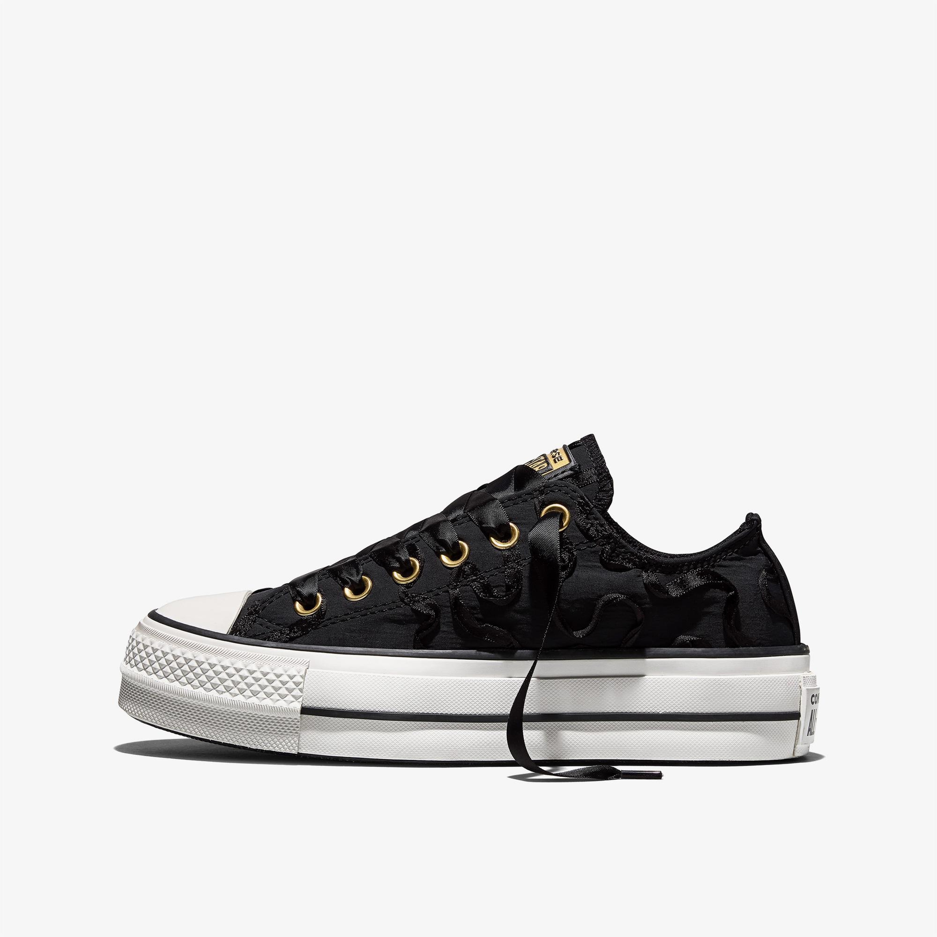 Converse Chuck Taylor All Star Lift Kadın Kurdeleli Siyah Sneaker