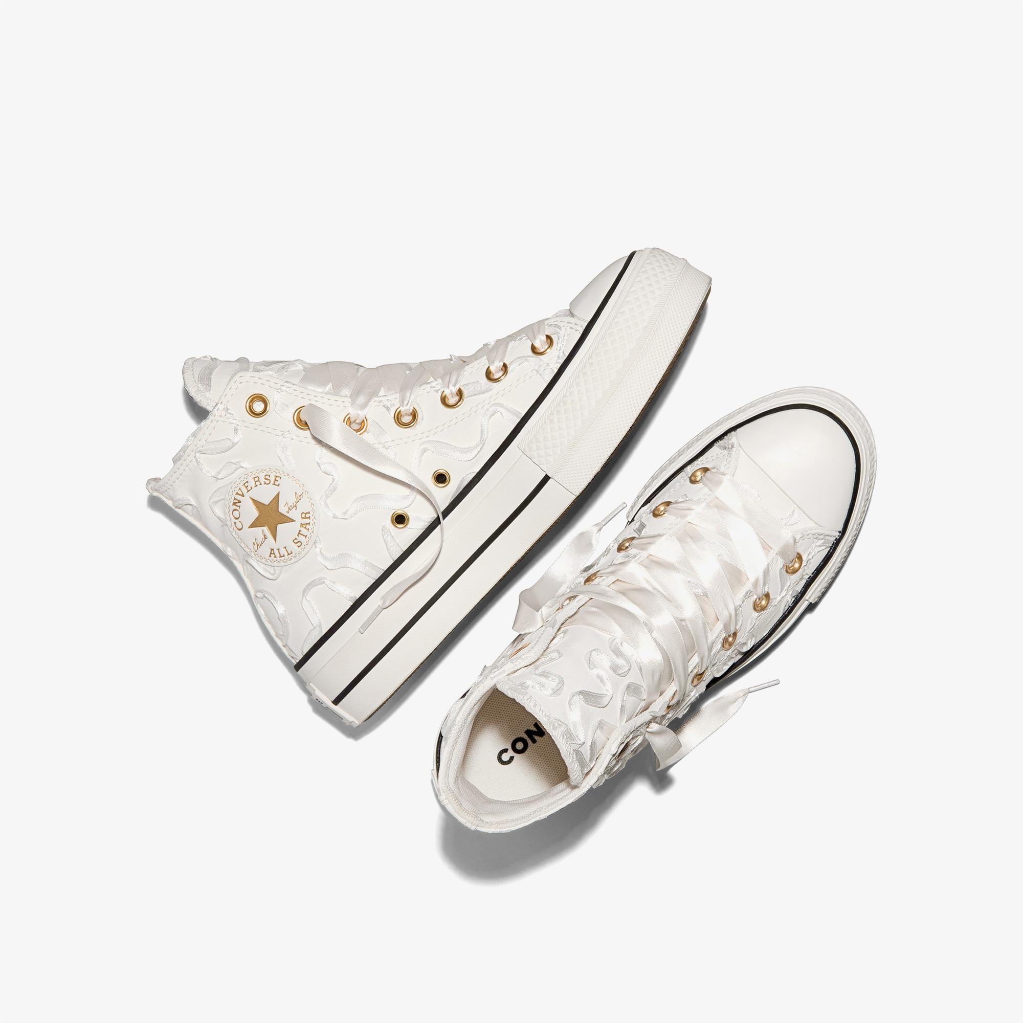 Converse Chuck Taylor All Star Lift Kadın Kurdeleli Mor Sneaker