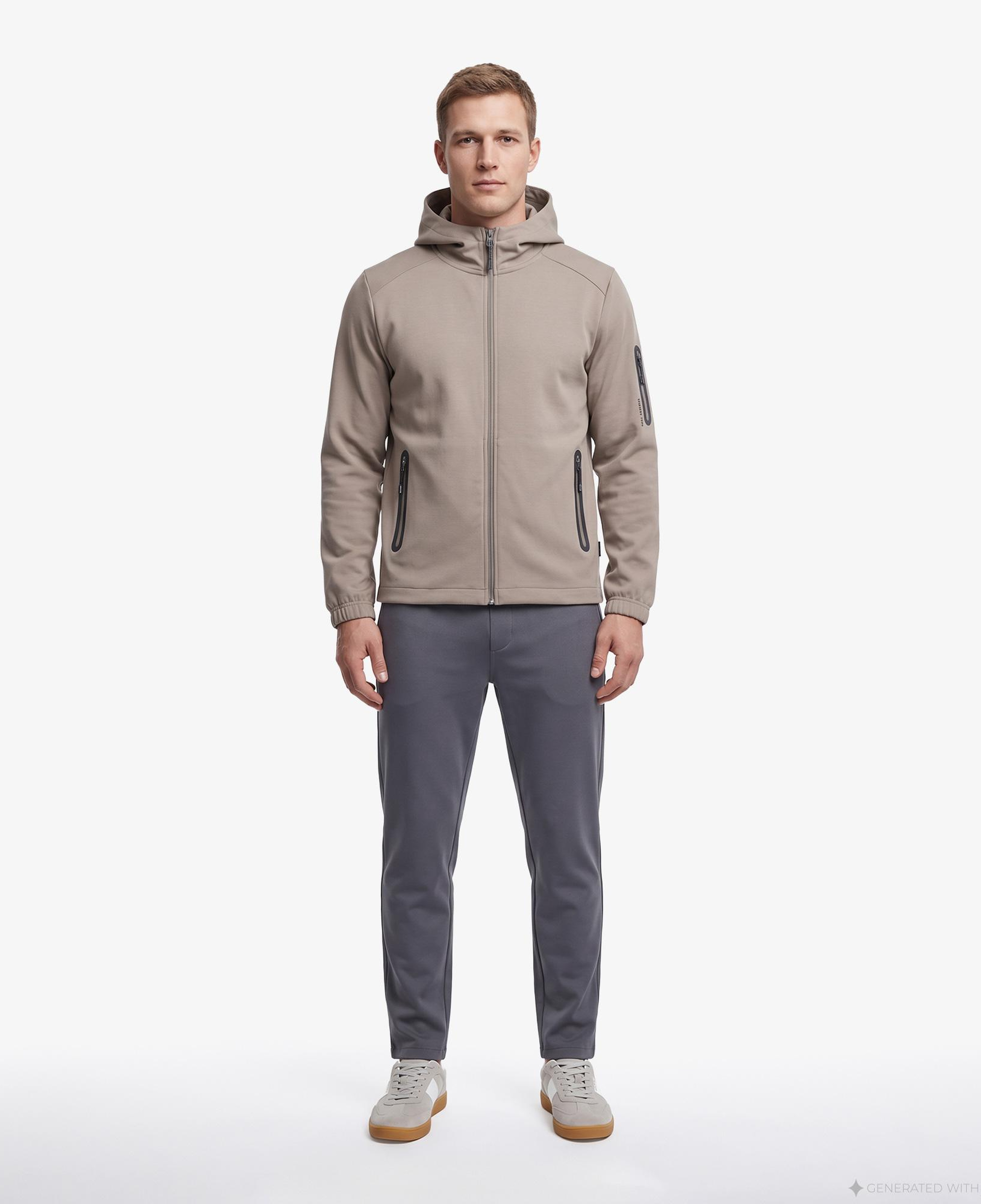 Nautica Erkek Kahverengi Kapüşonlu Sweatshirt