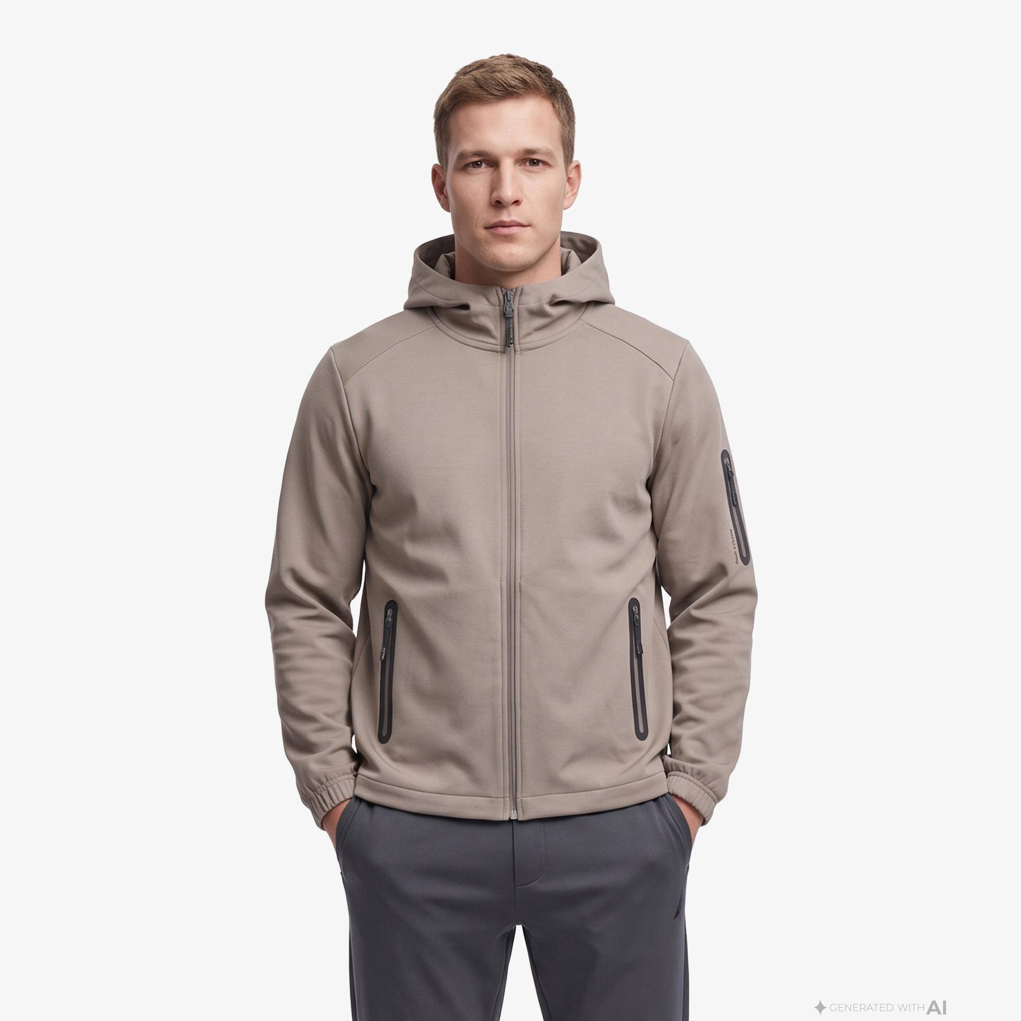 Nautica Erkek Kahverengi Kapüşonlu Sweatshirt