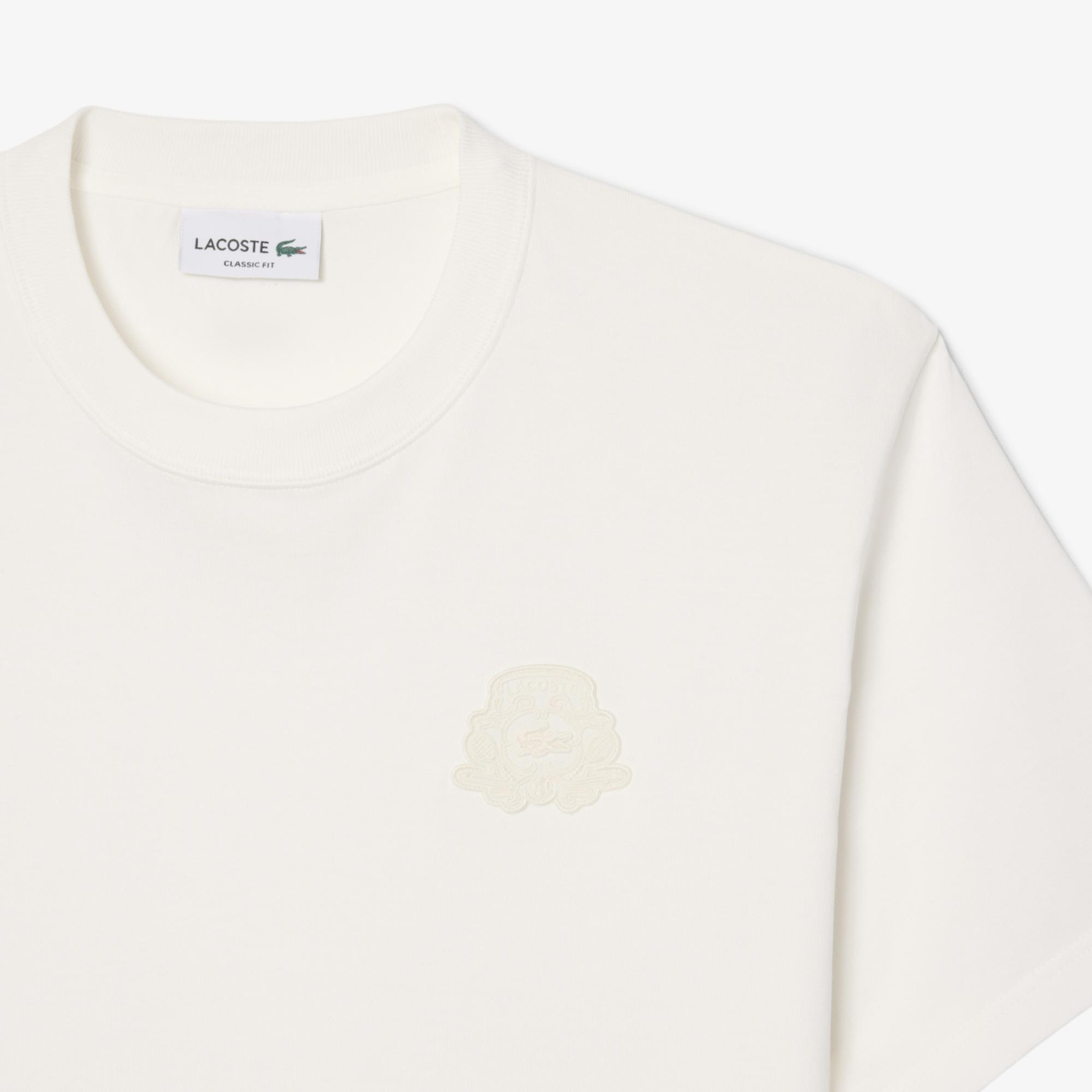 Erkek Classic Fit Bisiklet Yaka Krem T-Shirt
