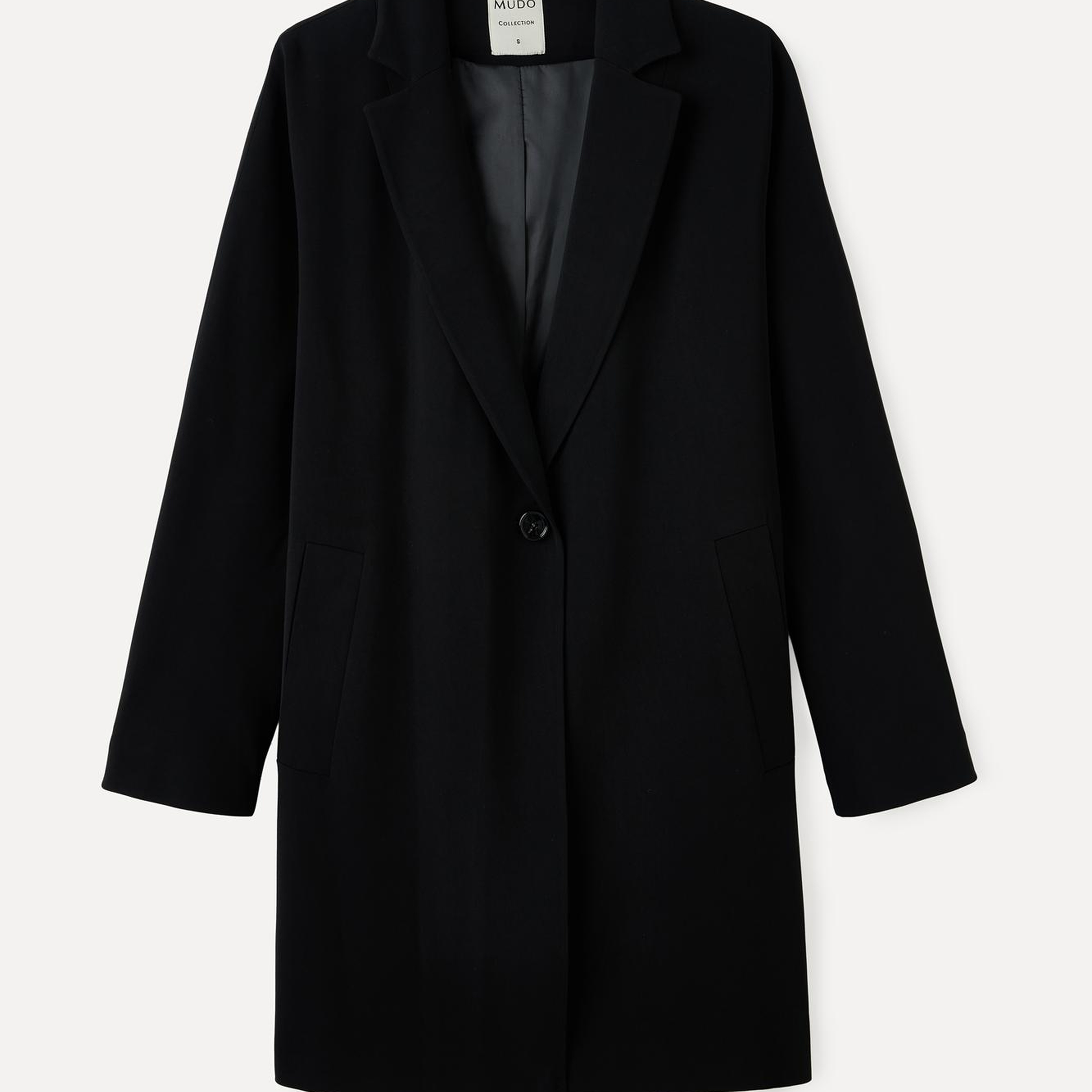 OVERSIZE TEK DÜĞMELİ KISA KABAN