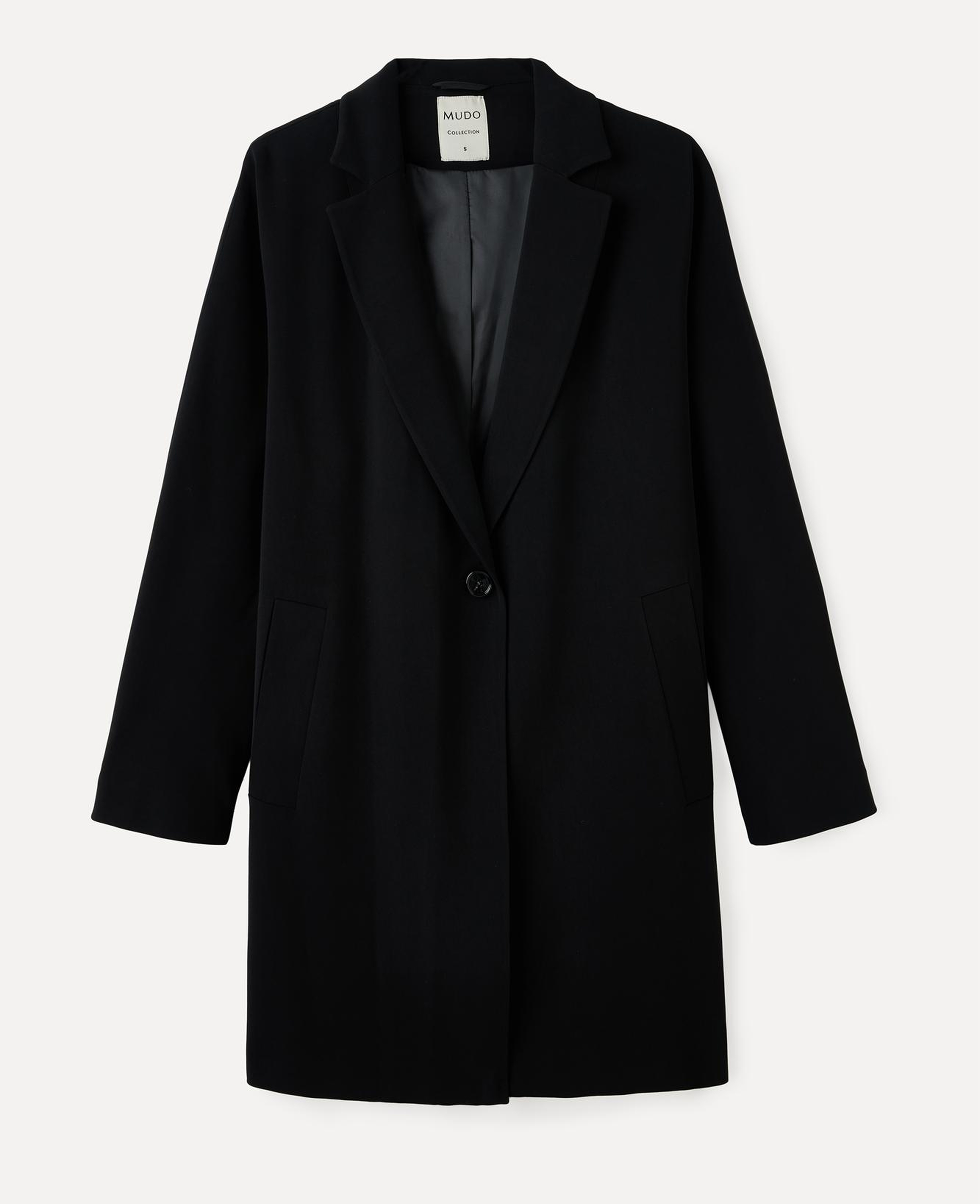 OVERSIZE TEK DÜĞMELİ KISA KABAN