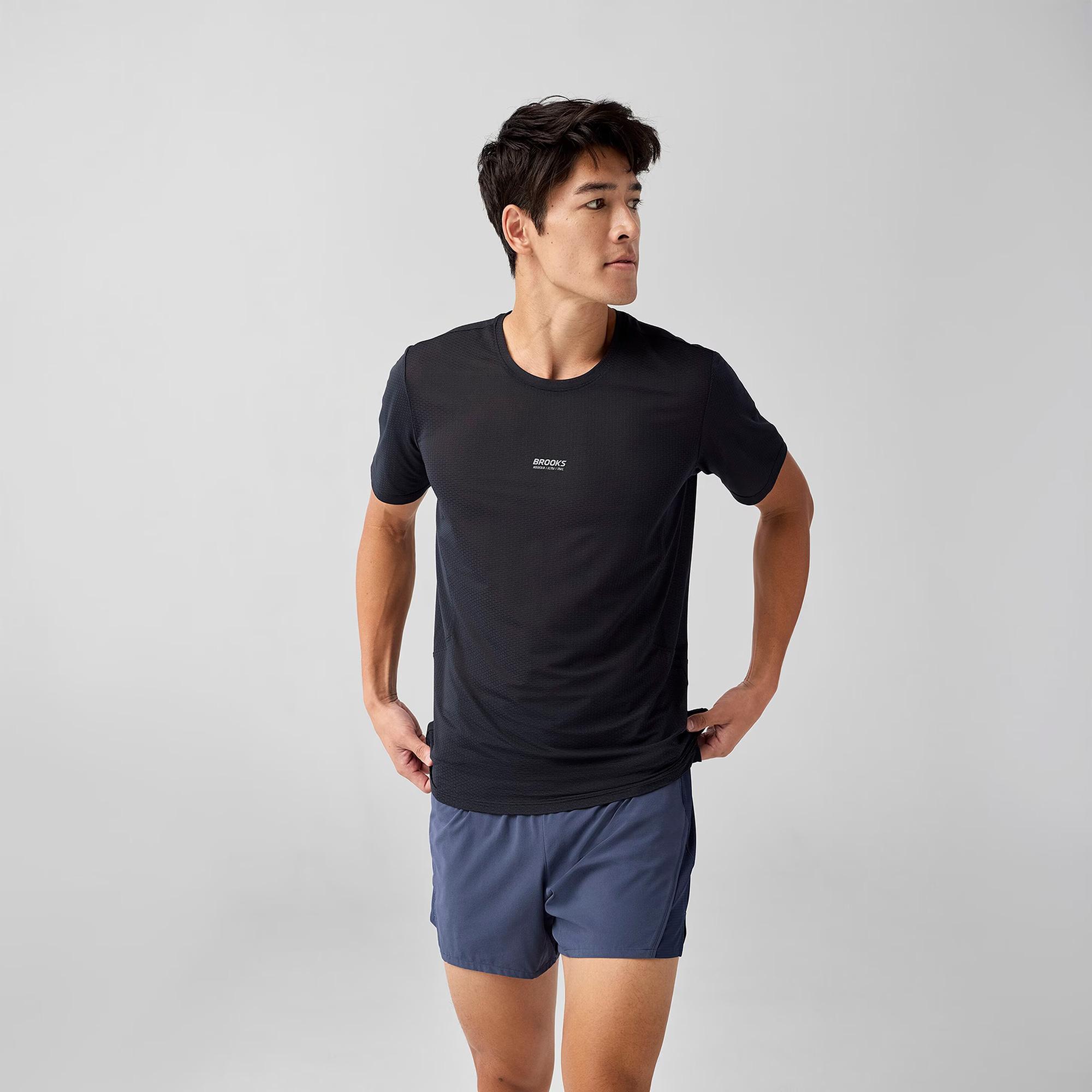 Brooks High Point Sleeve 2.0 Erkek Siyah T-Shirt